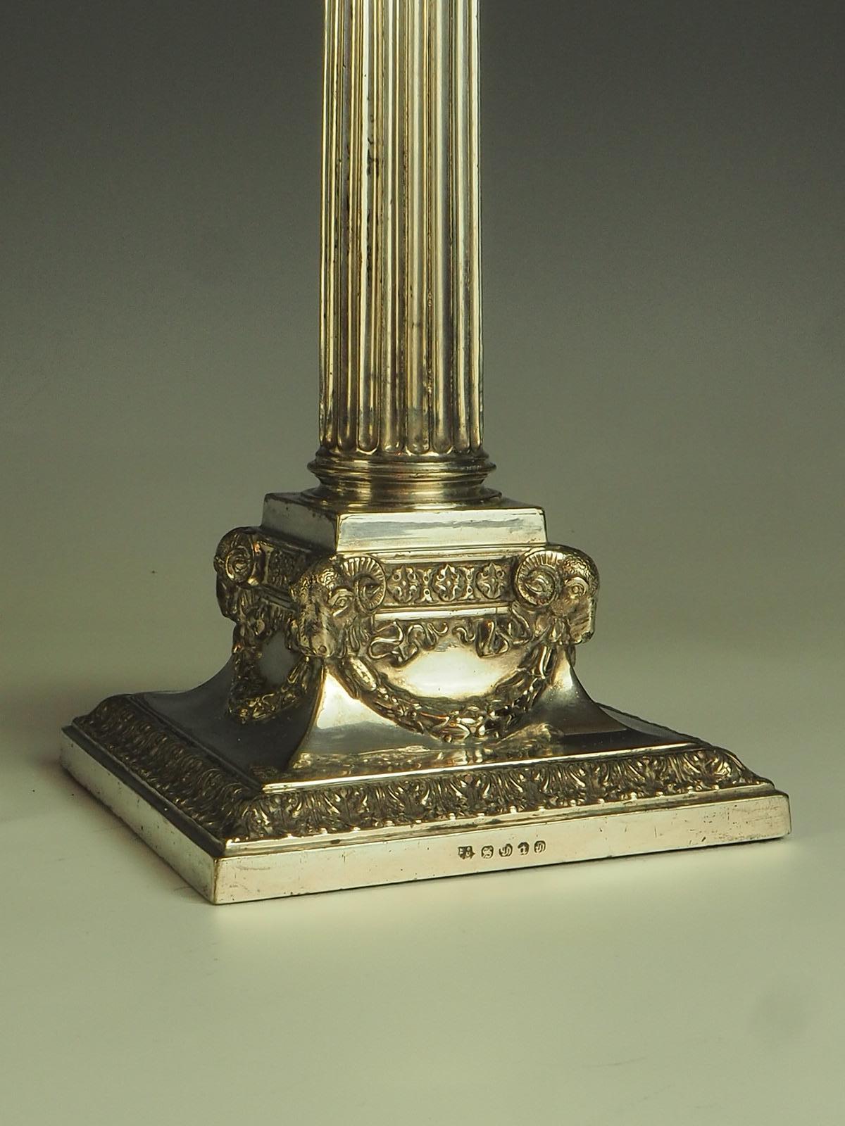 Pair of Martin Hall & Co Silver Plate Candlesticks c.1890 For Sale 5