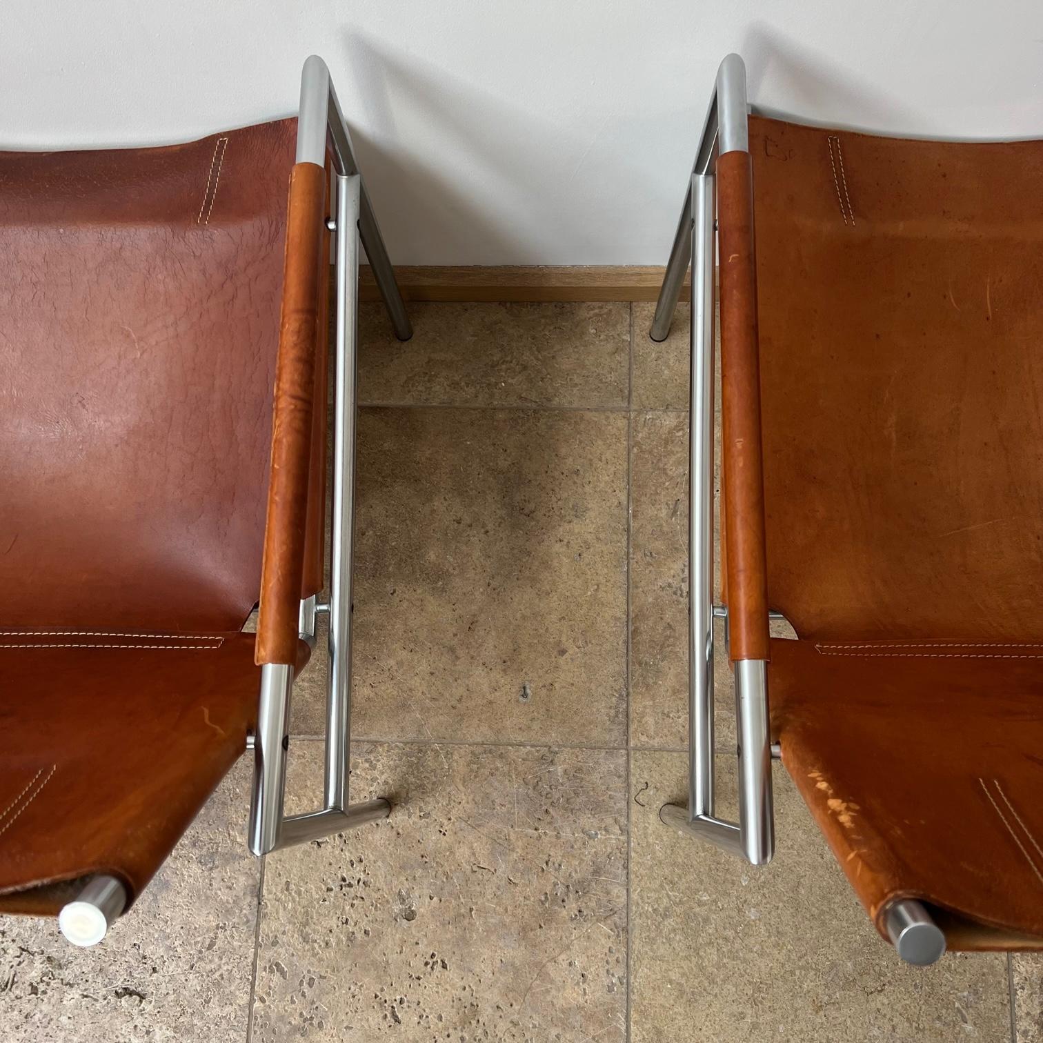 Pair of Martin Visser Mid-Century Leather Armchairs 7