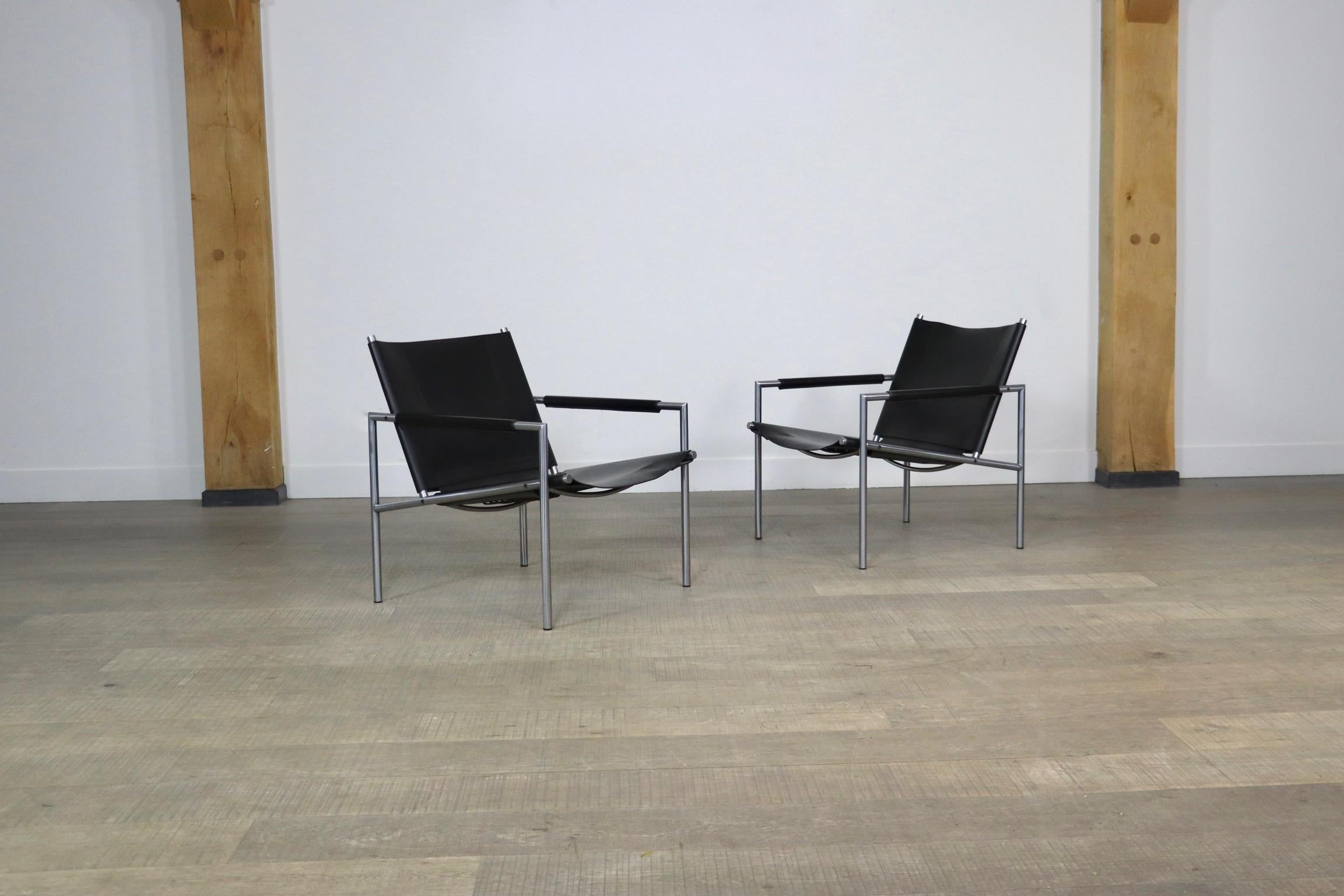 Pair Of Martin Visser SZ02 Lounge Chairs For ‘T Spectrum 1965 For Sale 1