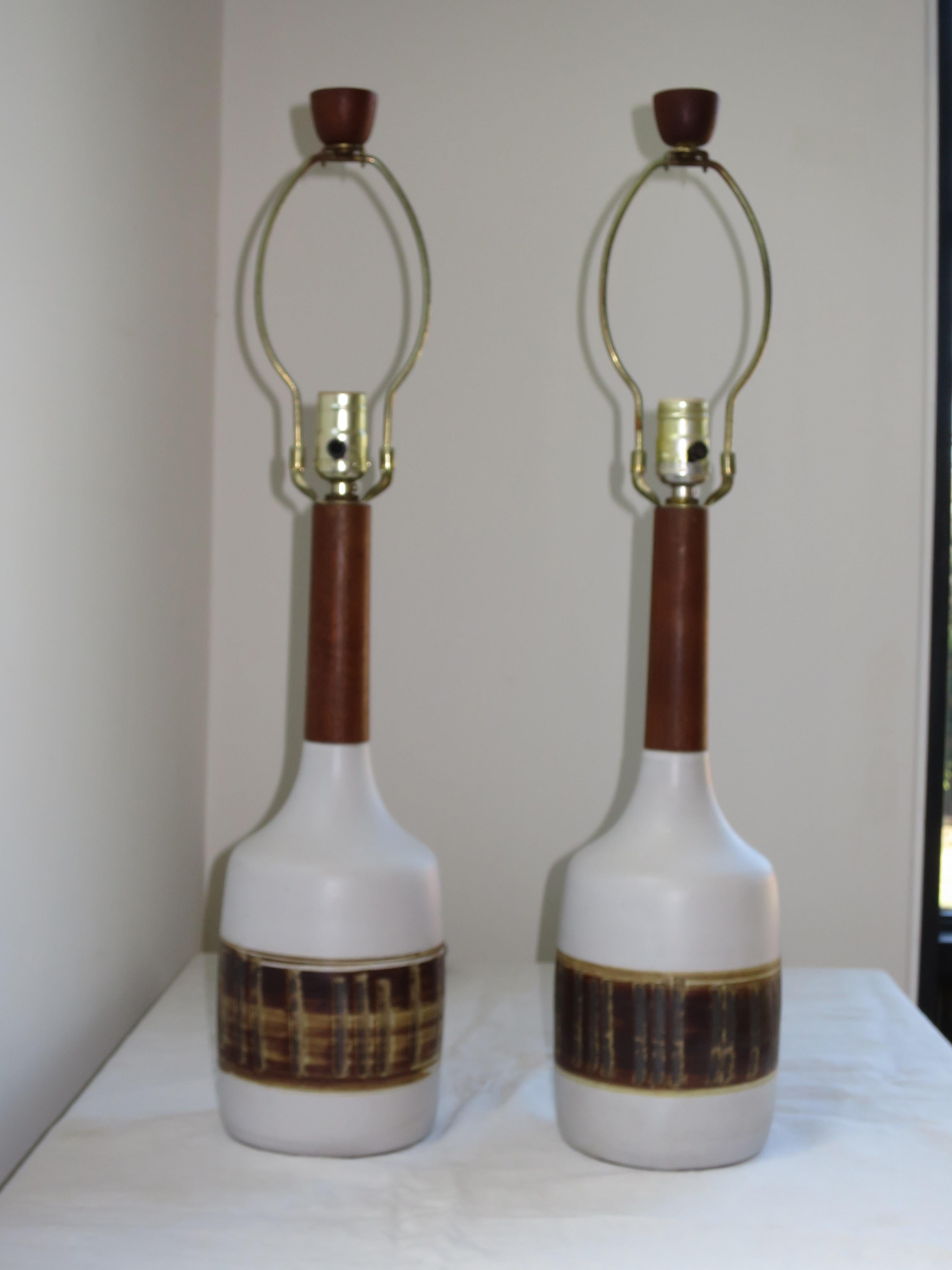Pair of Martz Ceramic Table Lamps 1