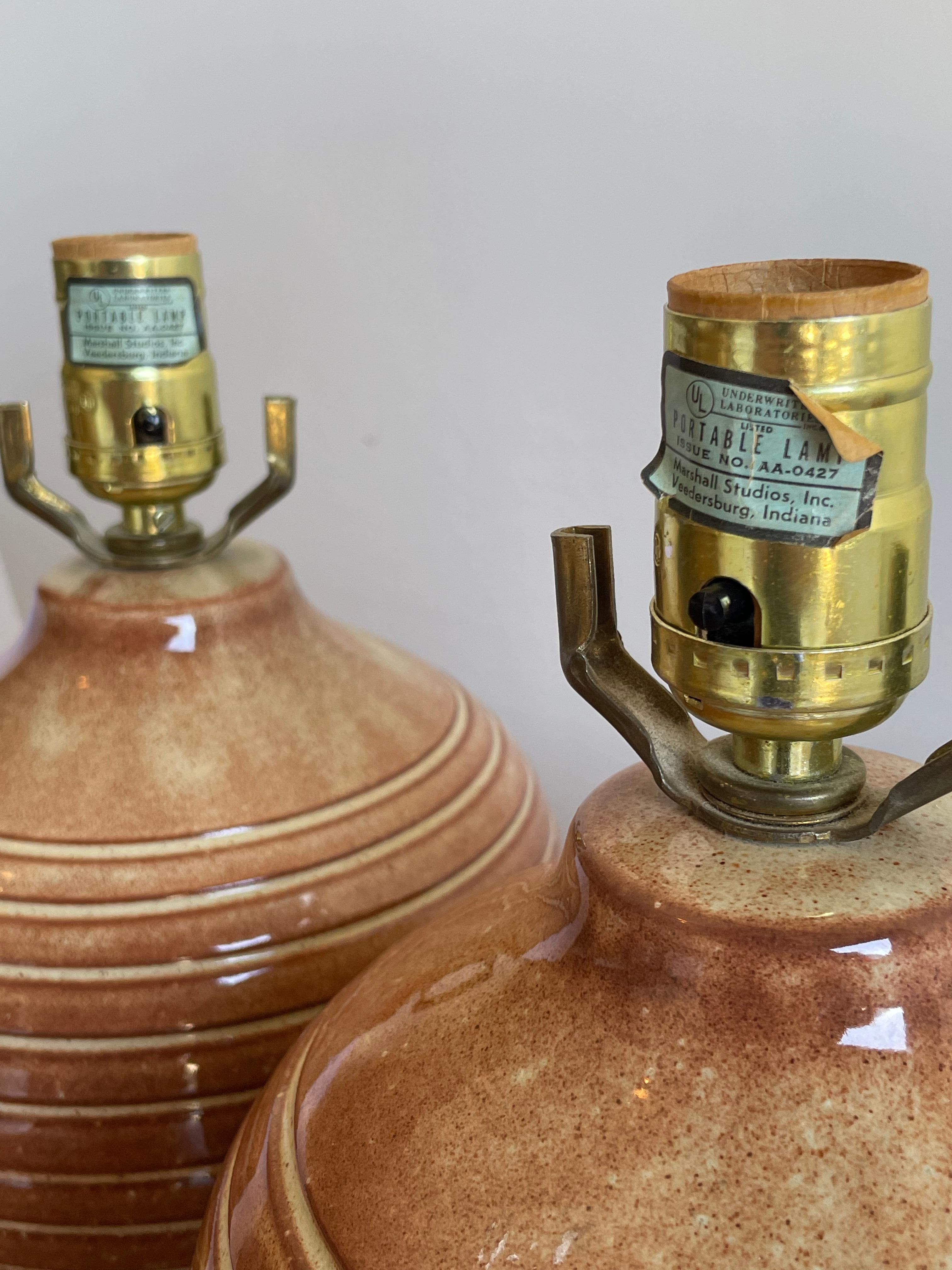 Mid-20th Century Pair of Martz Lamps by Jane and Gordon Martz for Marshall Studios For Sale