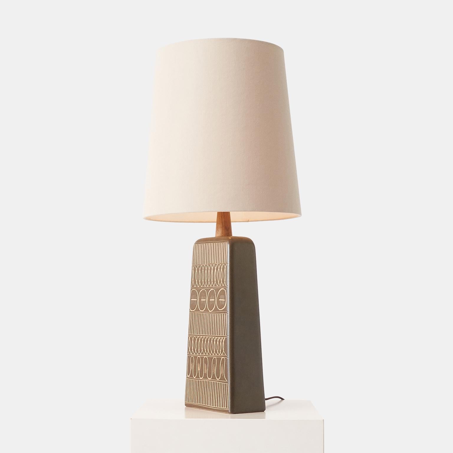 Pair of Martz Table Lamps with Beautiful New Shades In Good Condition In San Francisco, CA