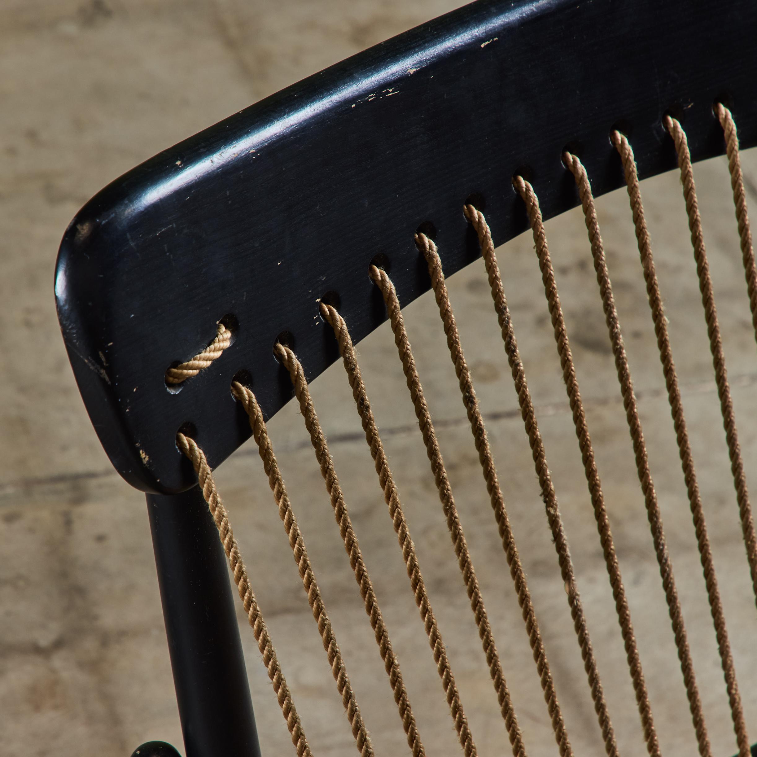 Paire de chaises longues en corde Maruni en vente 4