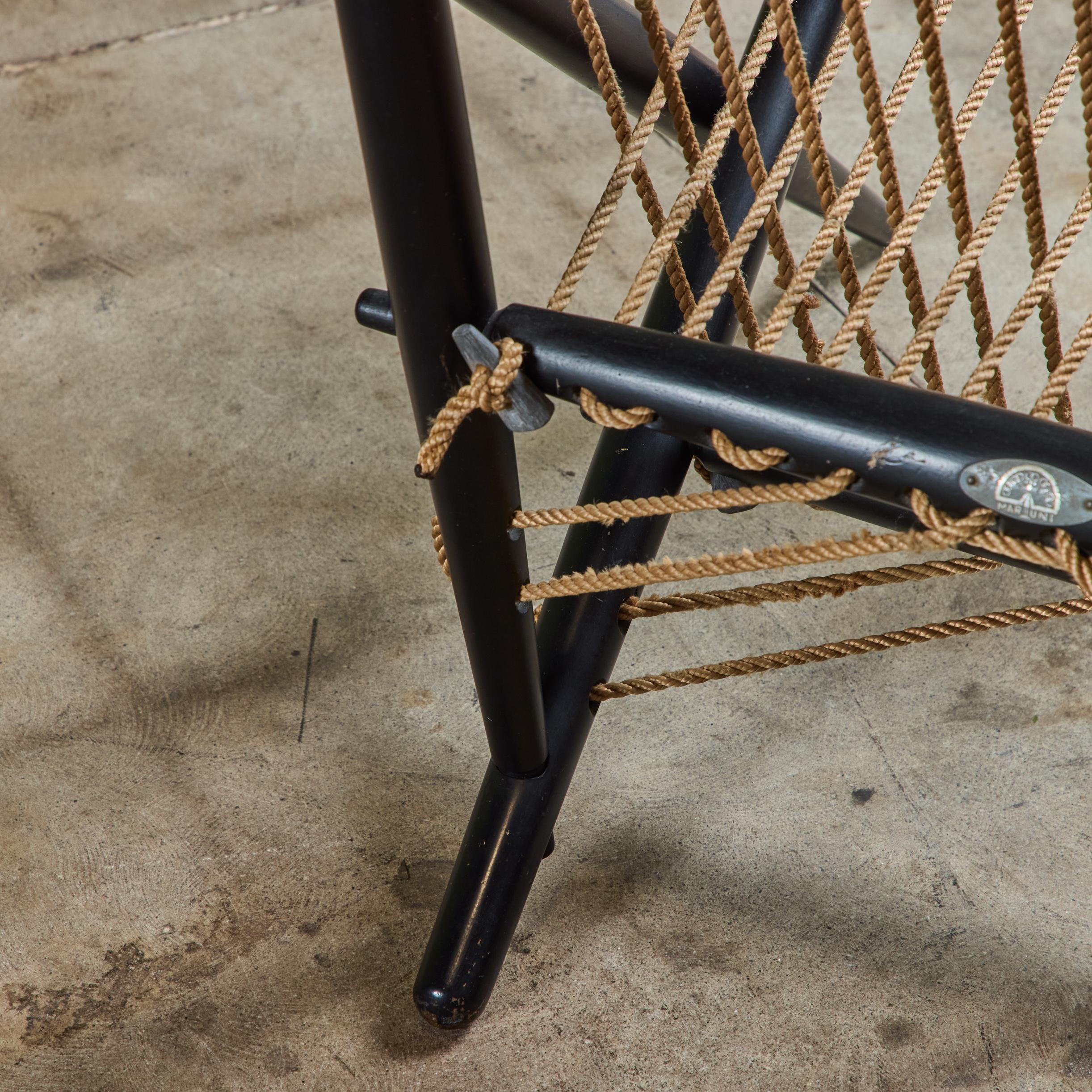 Paire de chaises longues en corde Maruni en vente 6