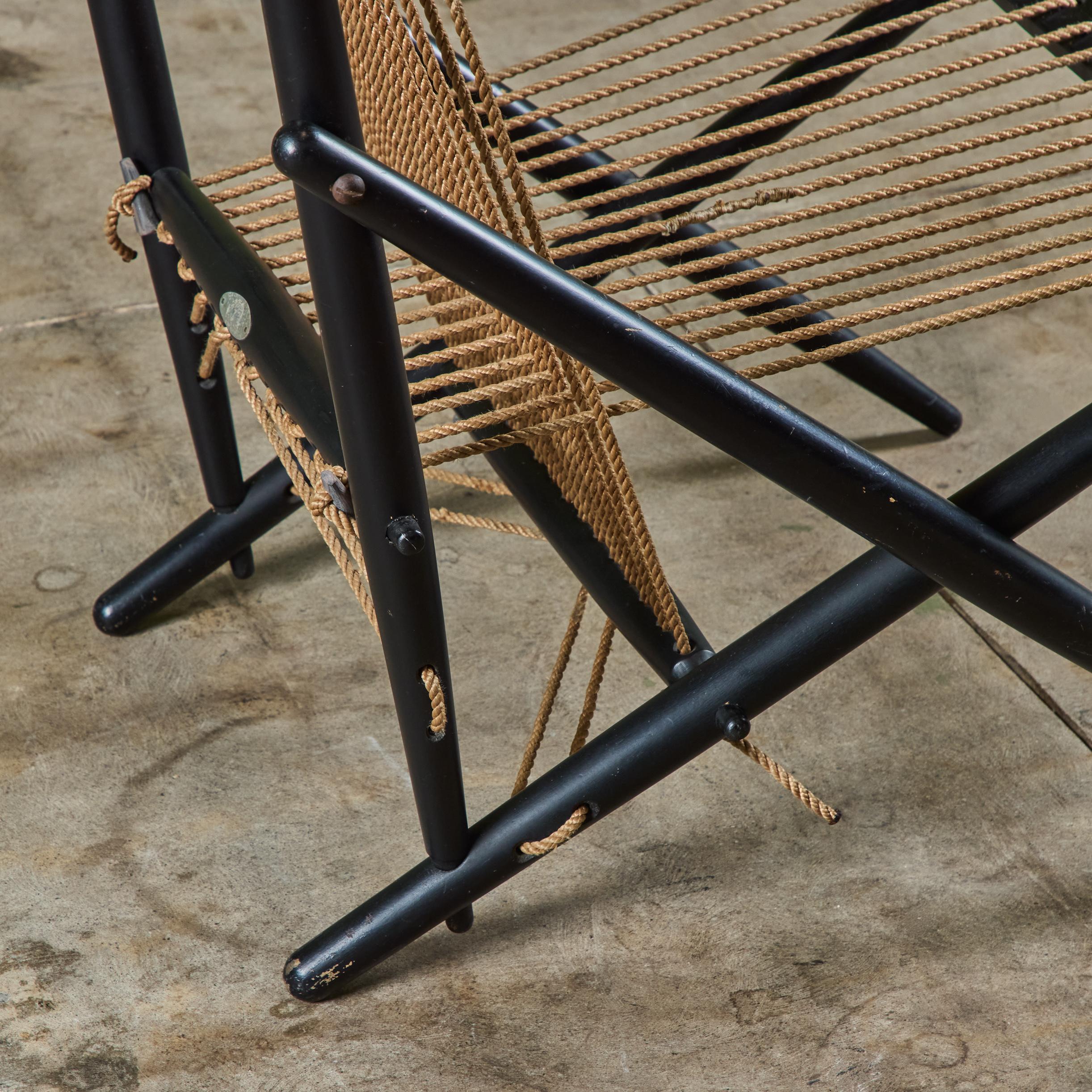 Paire de chaises longues en corde Maruni en vente 9