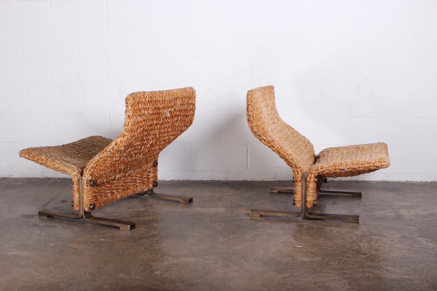 Pair of Marzio Cecchi Rope Lounge Chairs 6