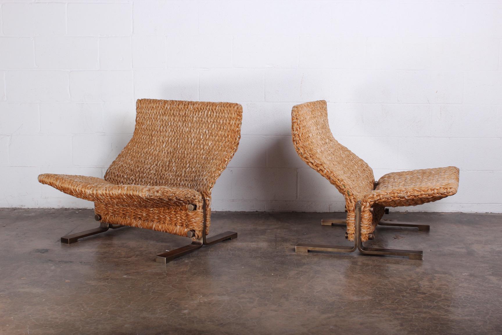 Pair of Marzio Cecchi Rope Lounge Chairs 3