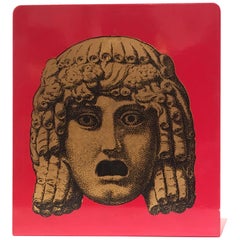 Pair of 'Maschere' (Masks) Bookends by Piero Fornasetti, Italy, circa 1950