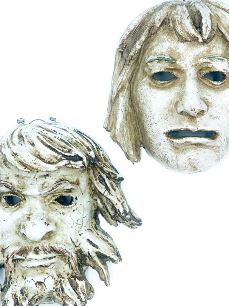 Pair of Masks Sculpted in Terracotta by Roberto Rigon, 1960s For Sale ...
