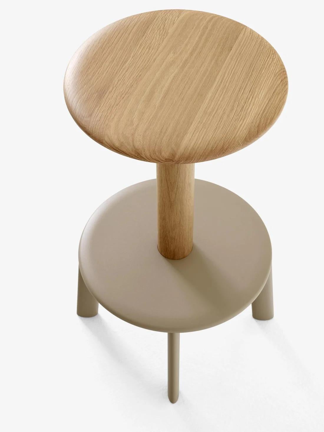 Scandinavian Modern Pair of Massif Counter Stools, AV39, Oak & Grey Beige by Anderssen & Voll for &T For Sale