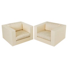 Pair of Massimo and Lella Vignelli for Poltronova Saratoga Lounge Chairs