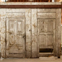 Pair of Massive Antique Salvaged Architectural Doors with Arches