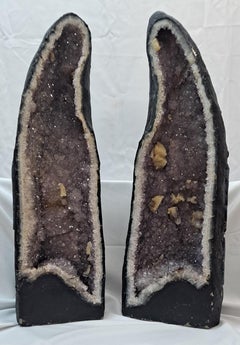 Pair of Massive Brazilian Cathedral Geodes
