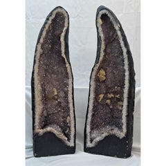 Pair of Massive Brazilian Cathedral Geodes
