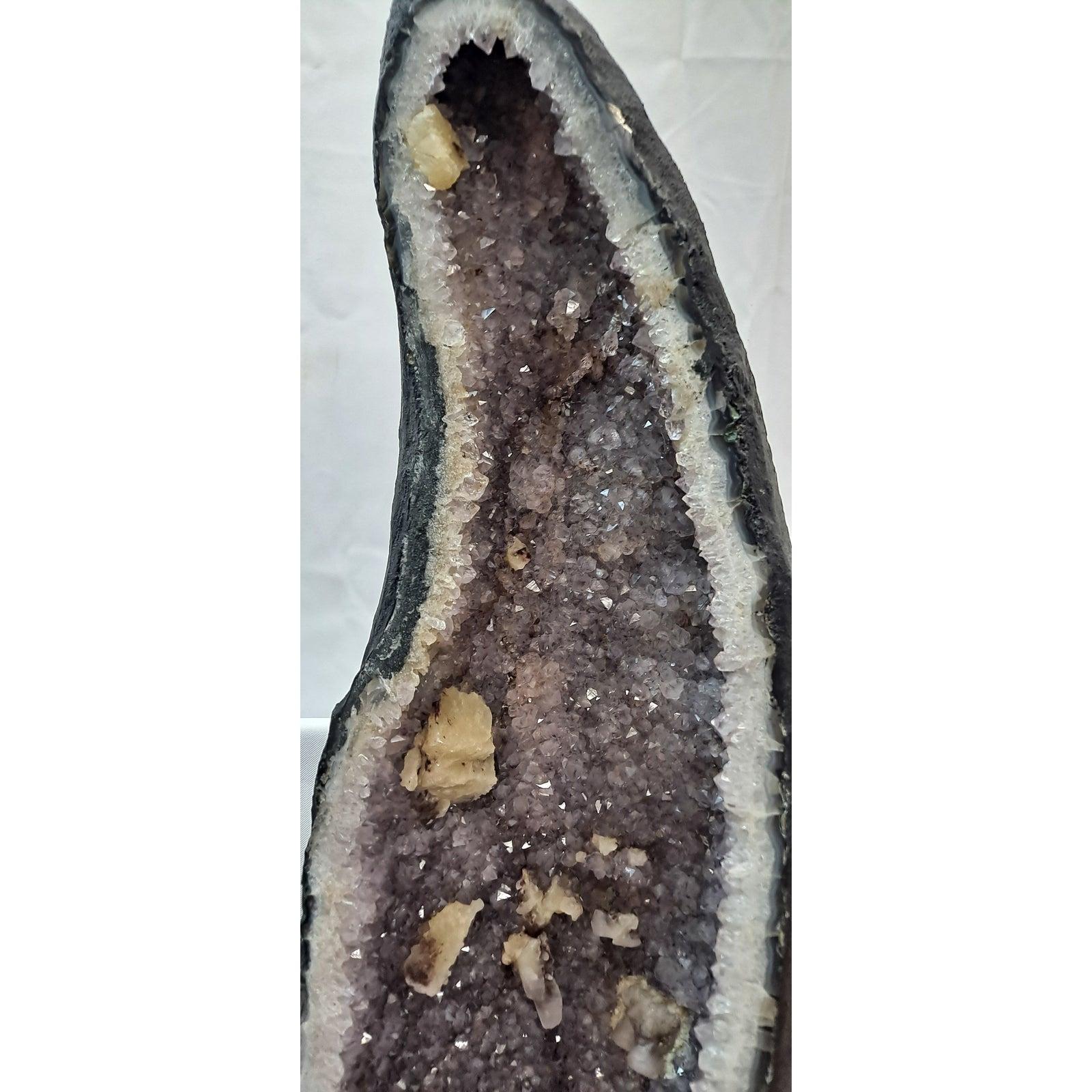 20th Century Pair of Massive Brazilian Cathedral Geodes For Sale