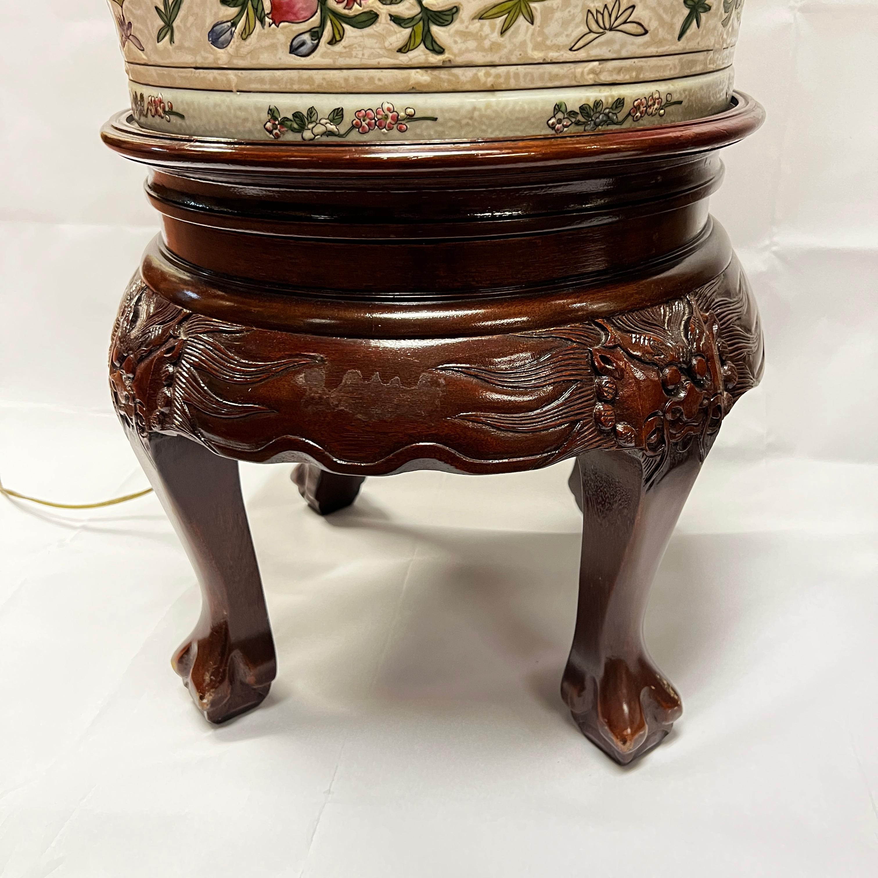 Pair of Massive Chinese Porcelain Vases Mounted as Floor Lamps 3