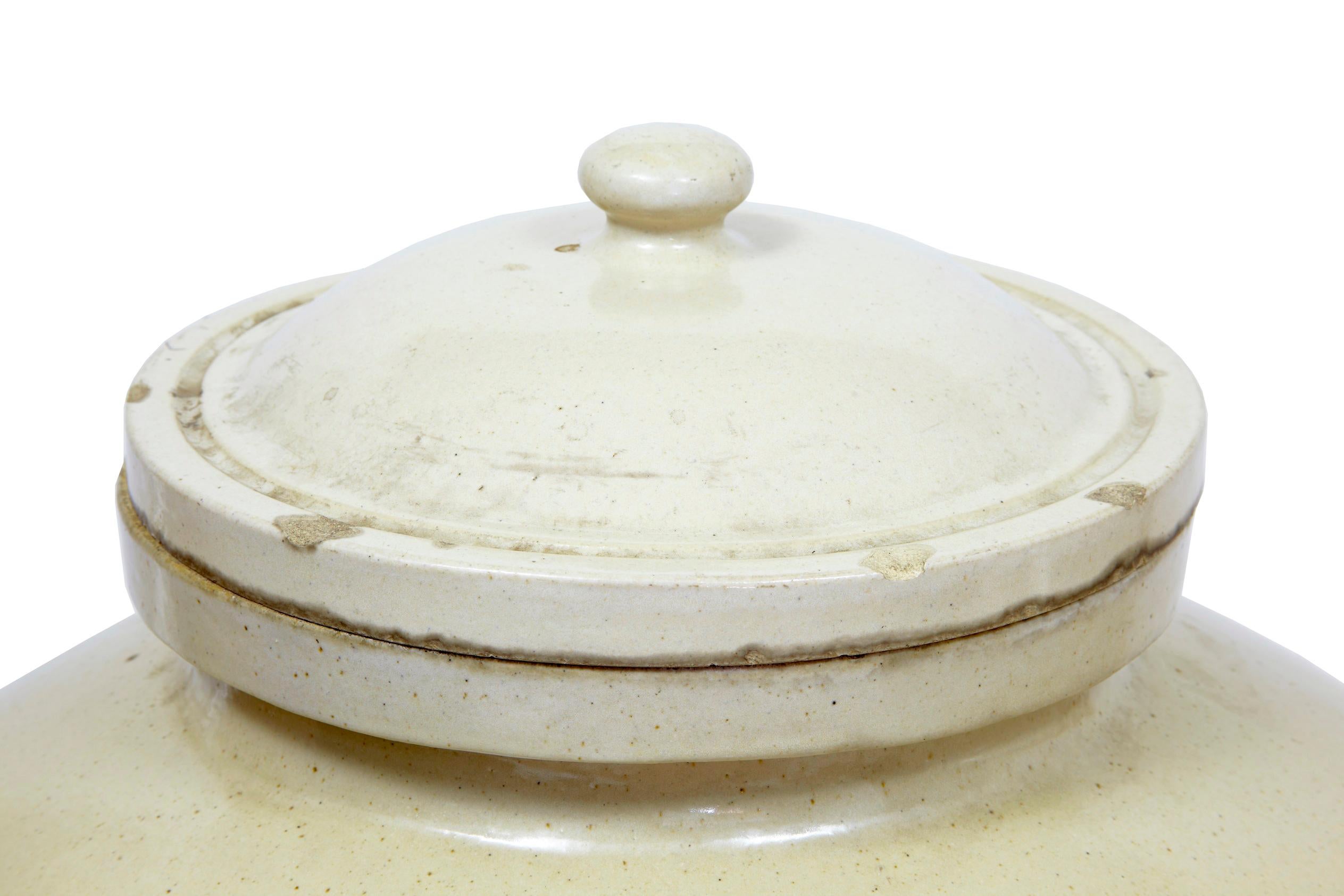 Mid-Century Modern Pair of massive Doulton of London rms shipping stoneware alcohol jars For Sale