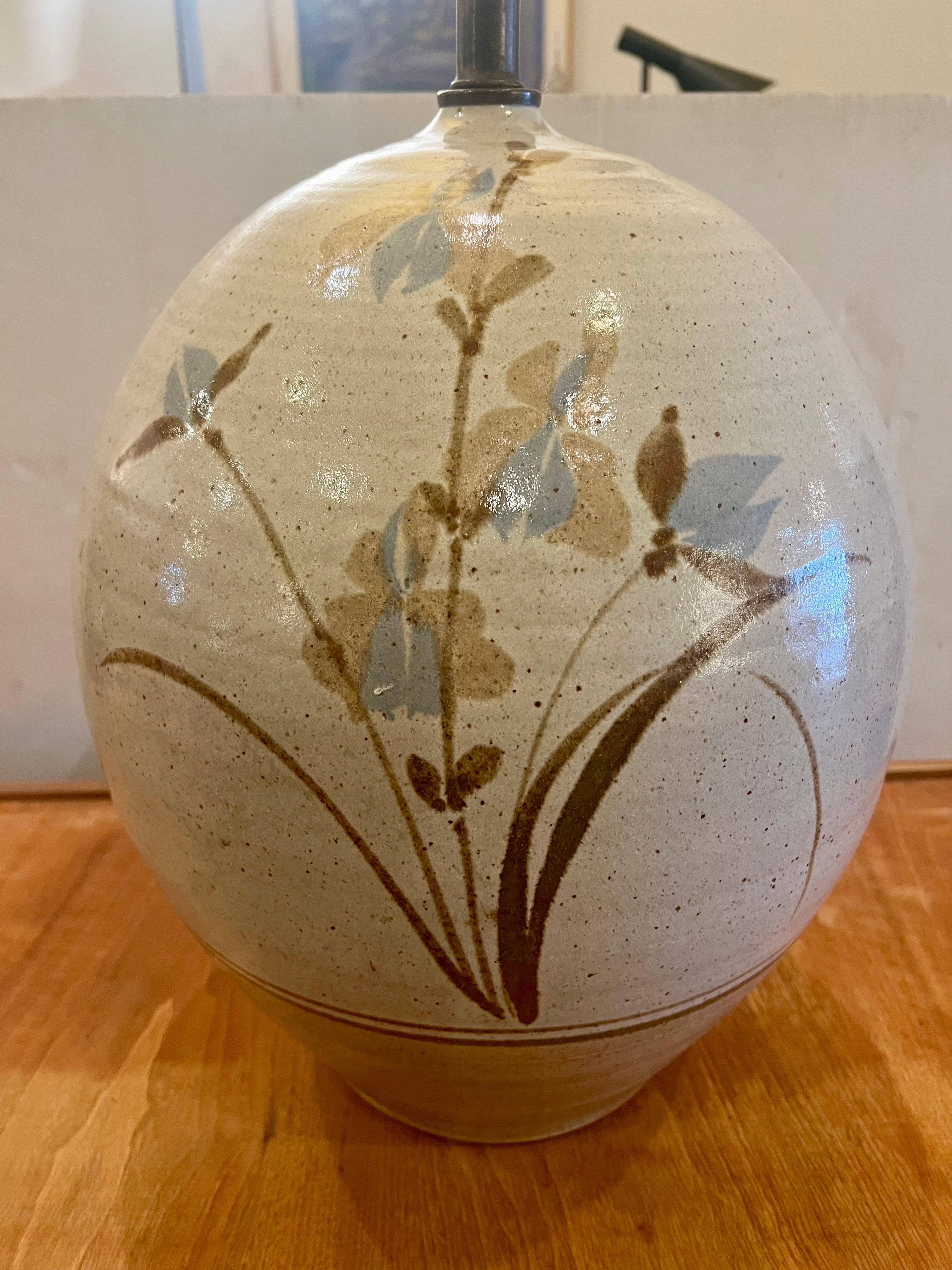 Pair of Massive Midcentury Large Stoneware Ceramic Table Lamps California In condizioni ottime in vendita a San Diego, CA