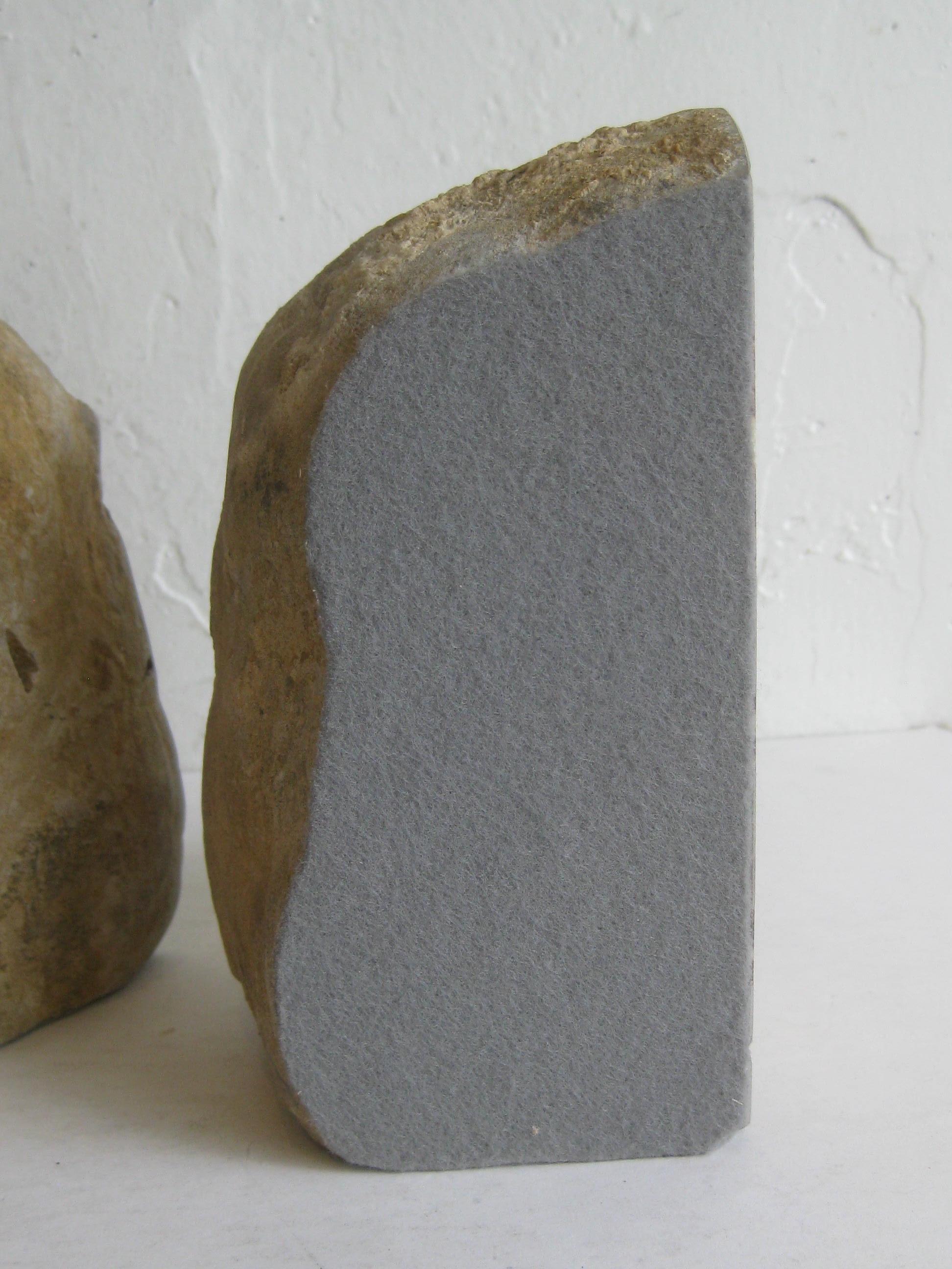 Pair of Massive Vintage Natural Geode Stone Rock Sculptural Bookends 9