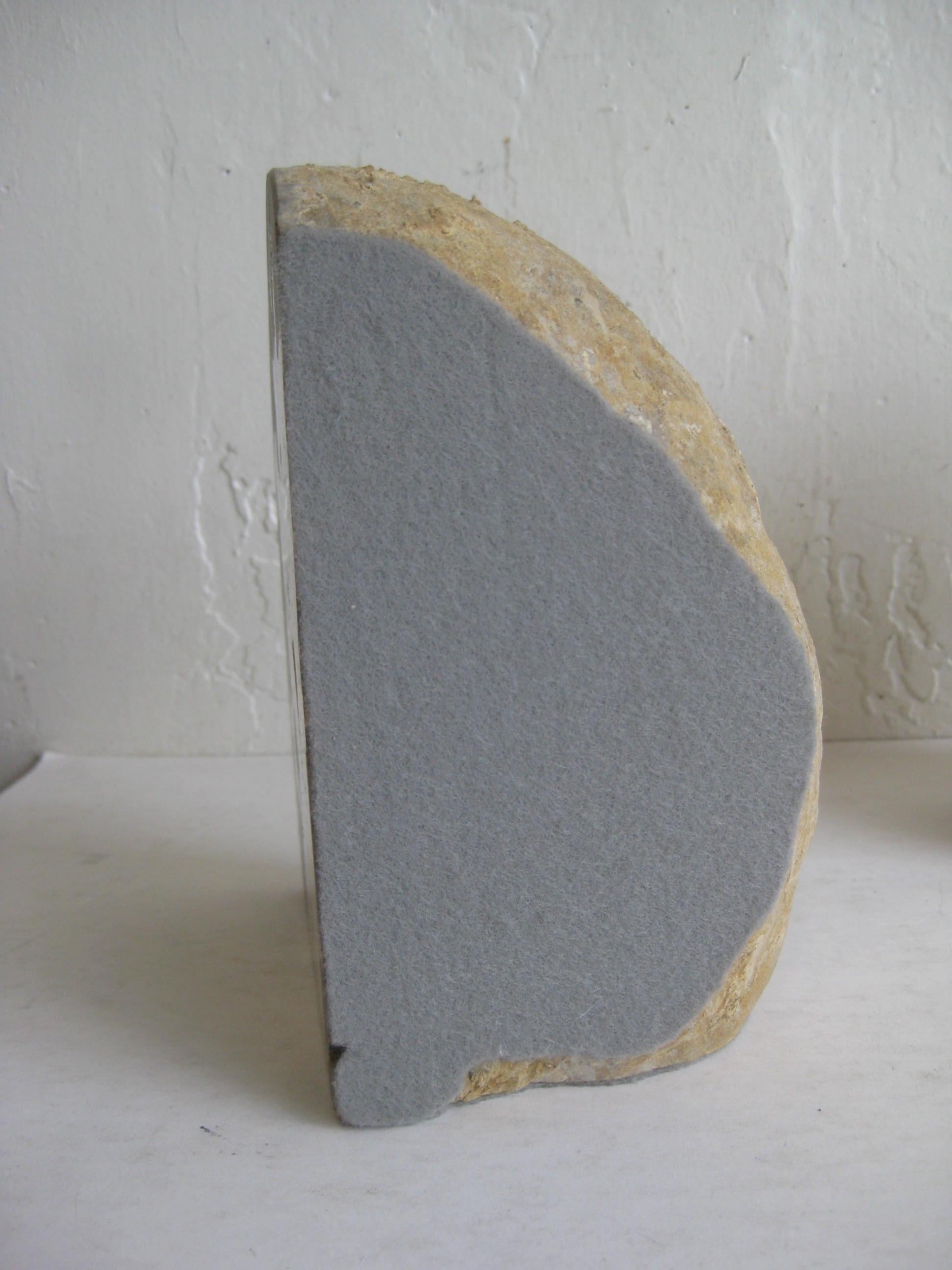 Pair of Massive Vintage Natural Geode Stone Rock Sculptural Bookends 4