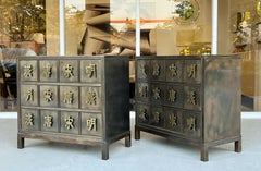 Pareja de cajoneras Mastercraft de latón