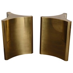 Pair of Mastercraft Brass 'Trilobi' Dining Table Bases