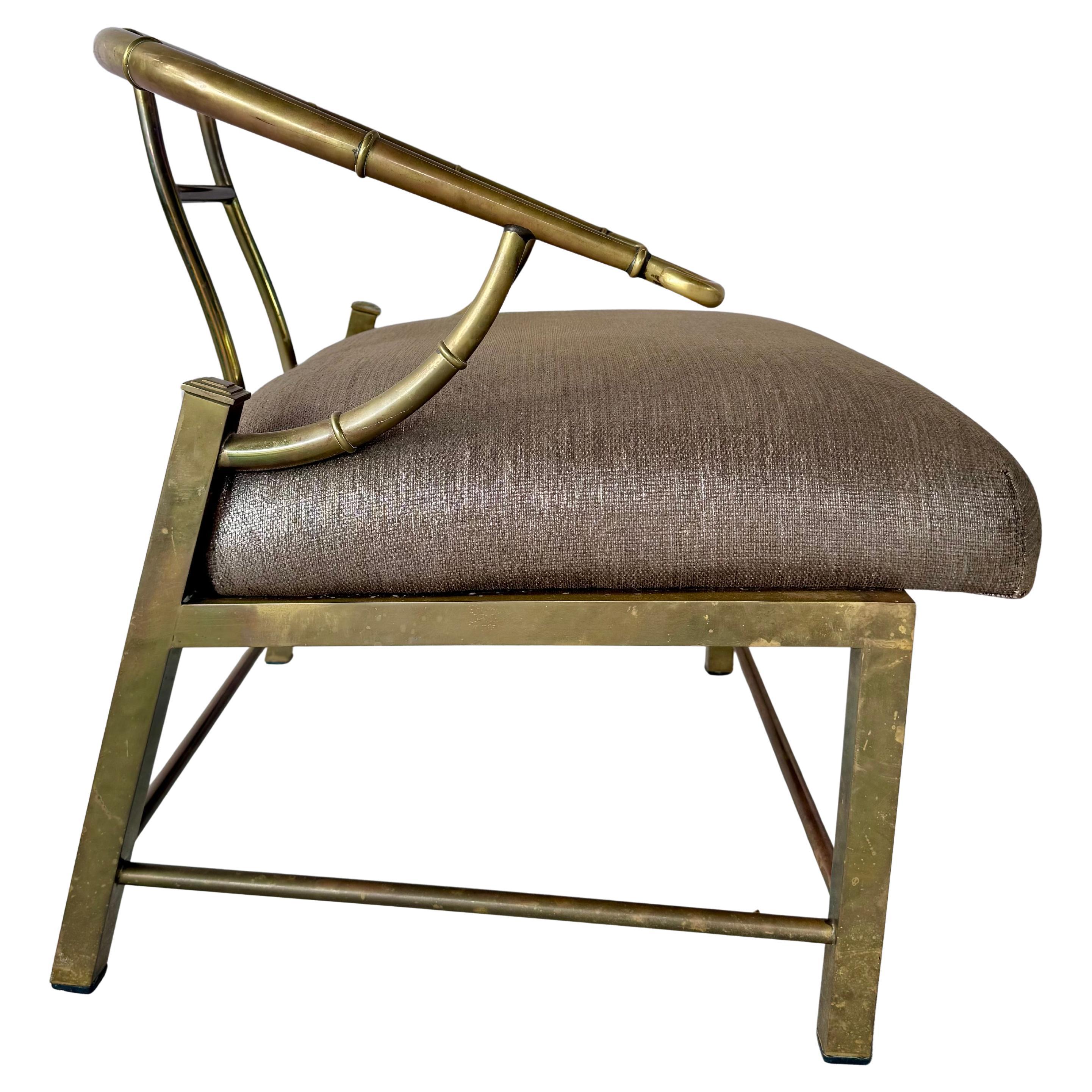 Paar Mastercraft Italian Brass Lounge Chairs (Italienisch) im Angebot