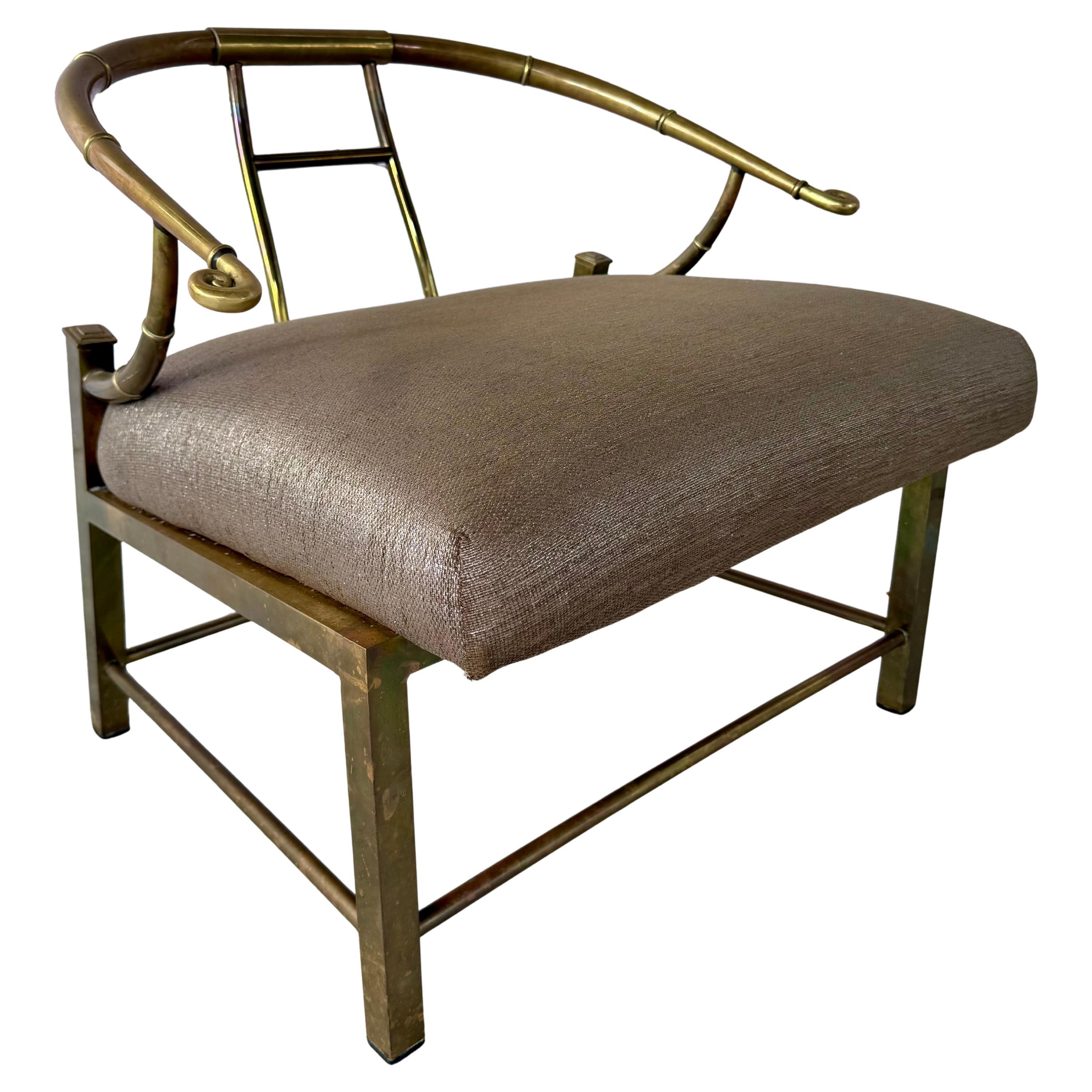 Paar Mastercraft Italian Brass Lounge Chairs im Zustand „Gut“ im Angebot in Bradenton, FL