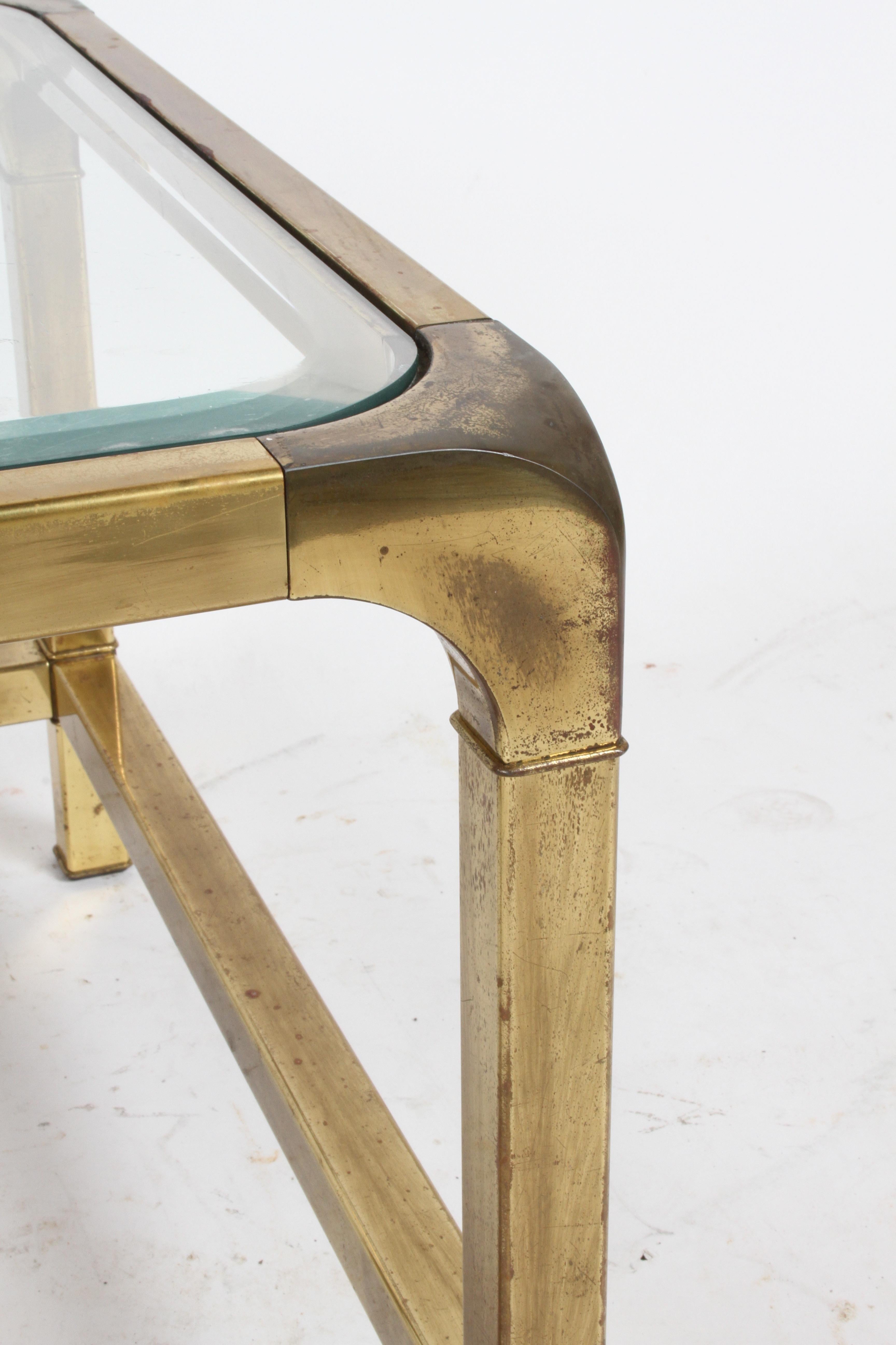 Pair of Mastercraft Mid-Century Brass End Tables For Sale 4