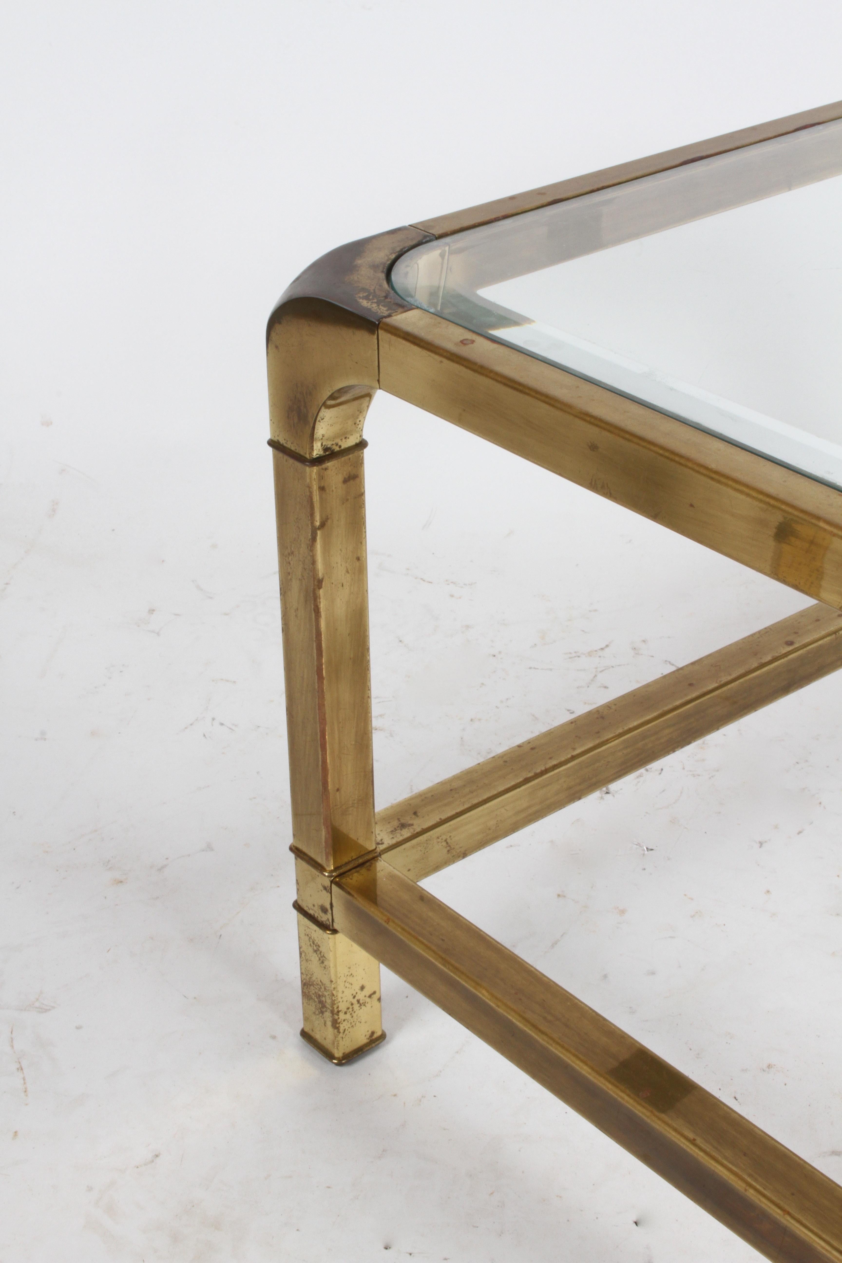 Pair of Mastercraft Mid-Century Brass End Tables For Sale 5