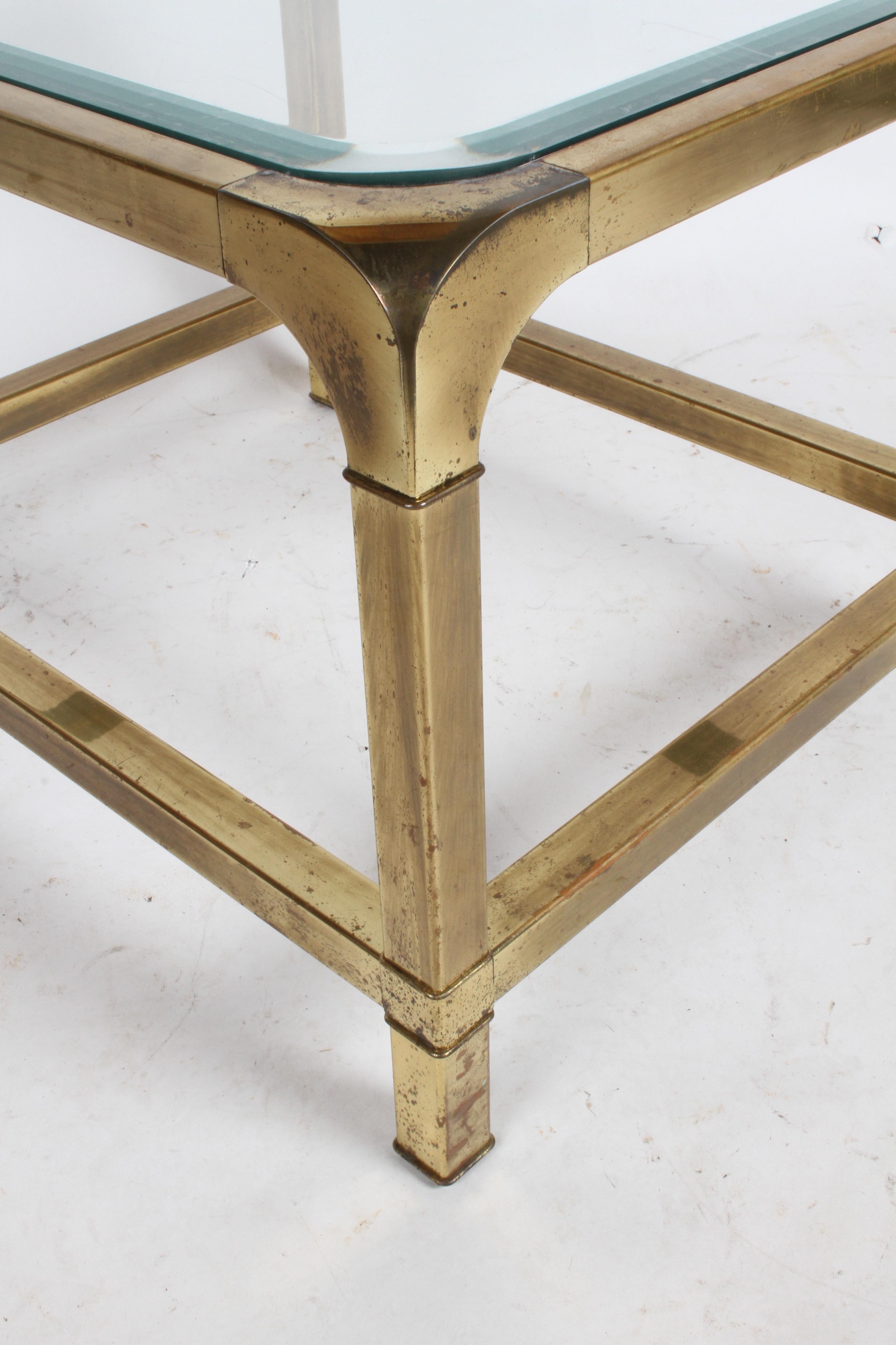 Pair of Mastercraft Mid-Century Brass End Tables For Sale 6