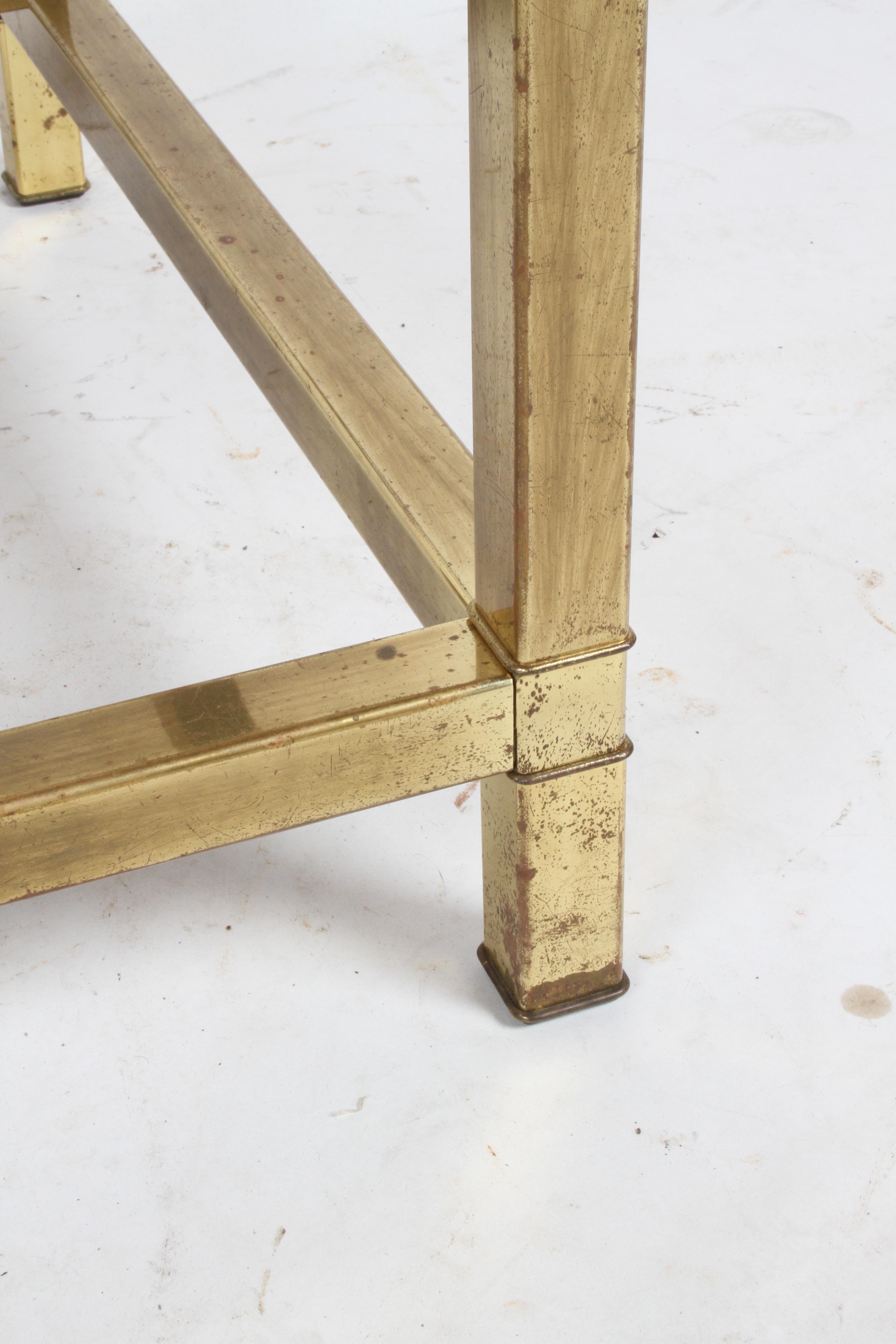 Pair of Mastercraft Mid-Century Brass End Tables For Sale 7