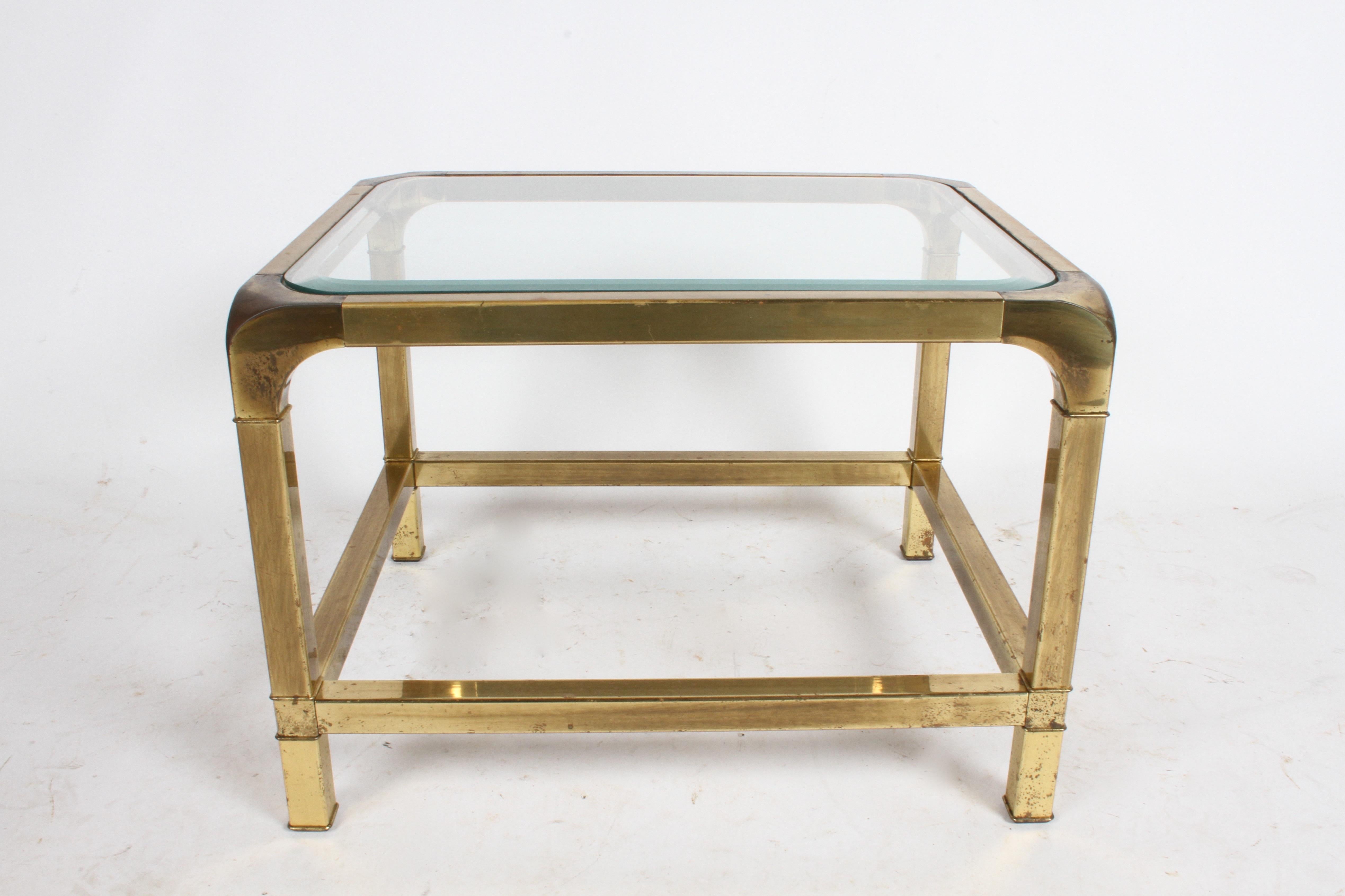 Pair of Mastercraft Mid-Century Brass End Tables For Sale 8
