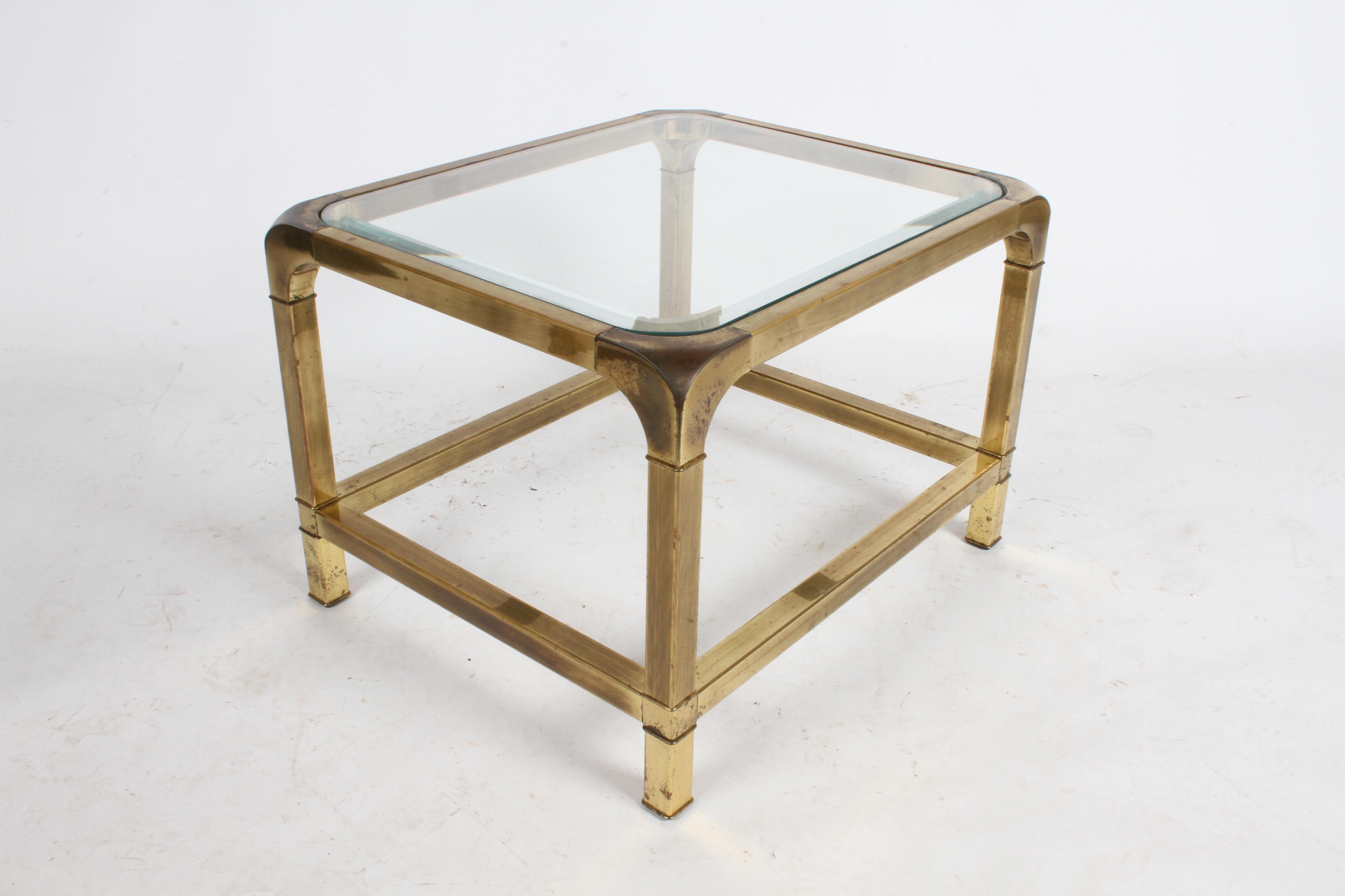 Pair of Mastercraft Mid-Century Brass End Tables In Good Condition For Sale In St. Louis, MO