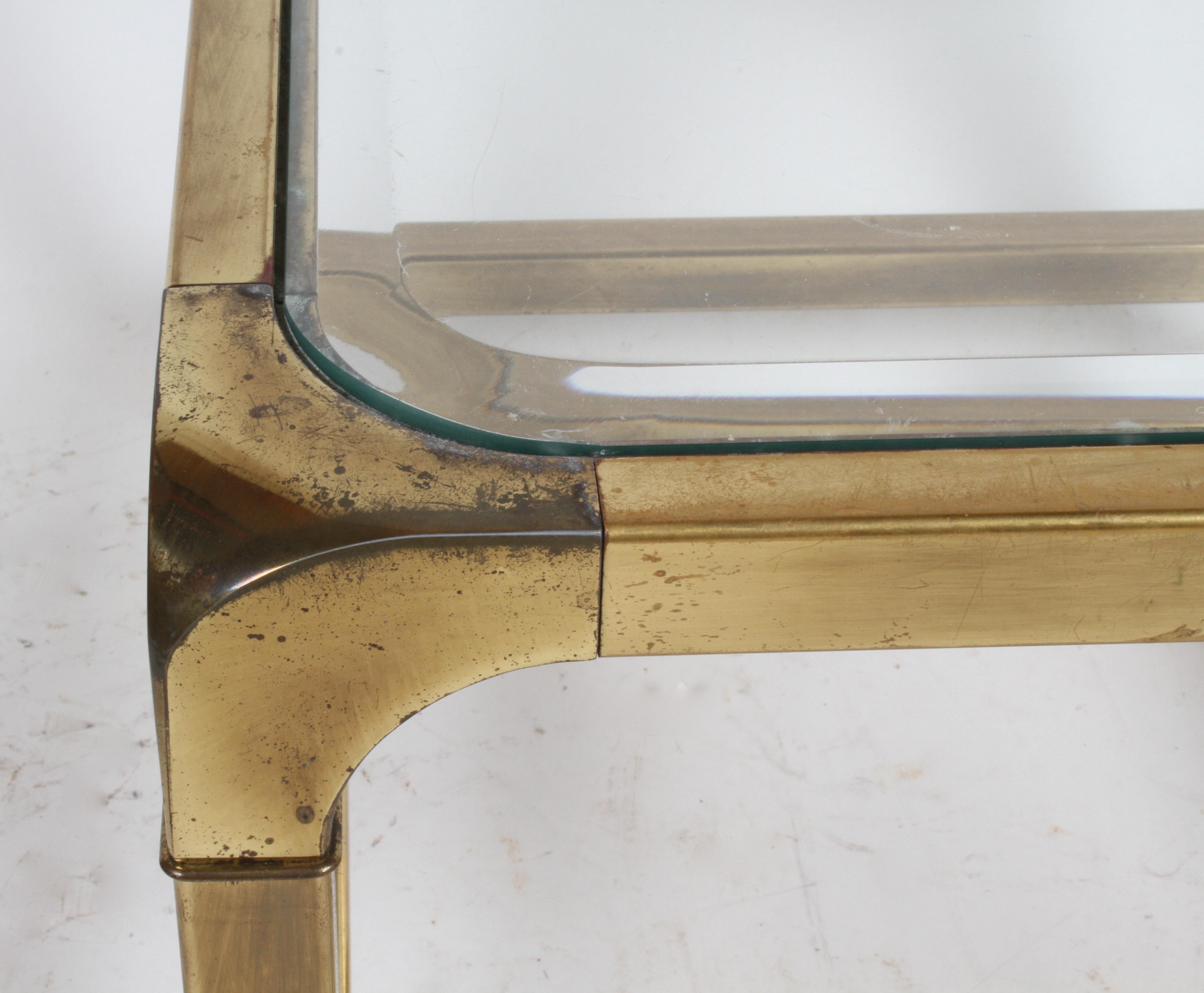 Pair of Mastercraft Mid-Century Brass End Tables For Sale 3