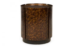 Pair of Mastercraft Oil Drop Lacquer Drum End / Side Tables