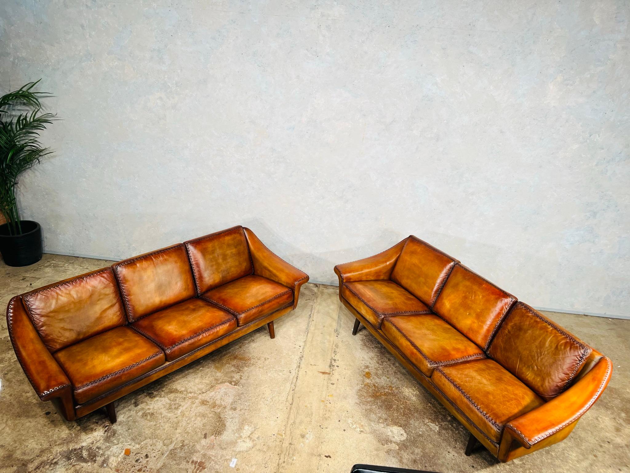 Ein Paar Matador-Leder-Sofa mit 3 Etagen von Aage Christiansen für Eran, 1960er Jahre, #642 im Angebot 11