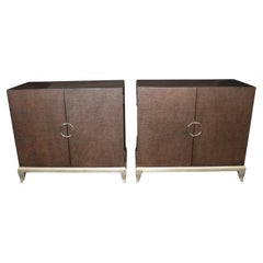 Pair of Matched Contemporary French Art Deco Style Large Side Cabinets