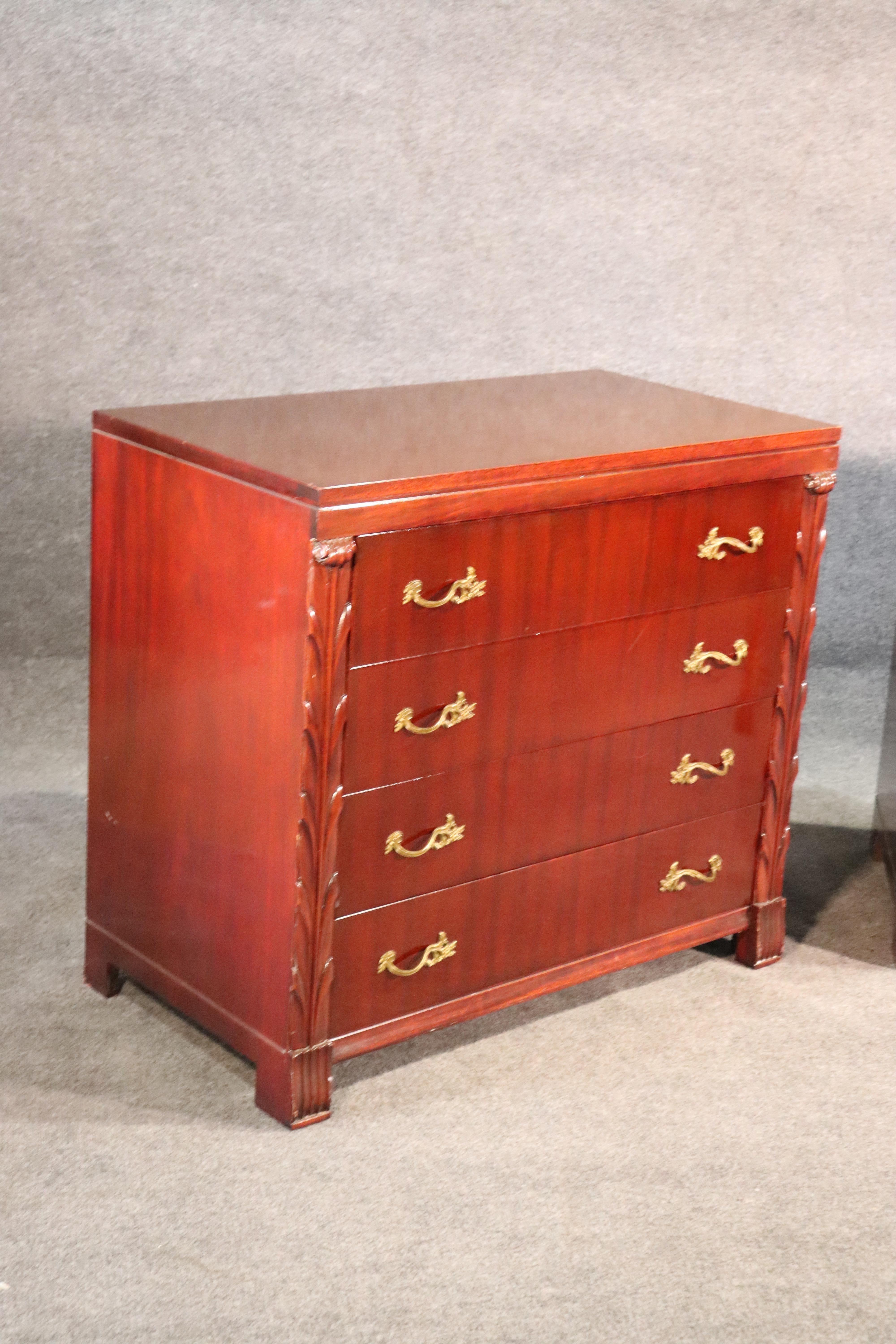 American Pair of Matched John Stuart Hollywood Regency Dressers Chests, circa 1940