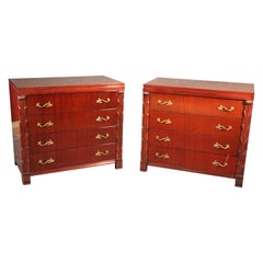 Pair of Matched John Stuart Hollywood Regency Dressers Chests, circa 1940