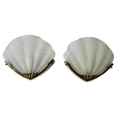 Pair of Matching Art Deco Shell Wall Lights