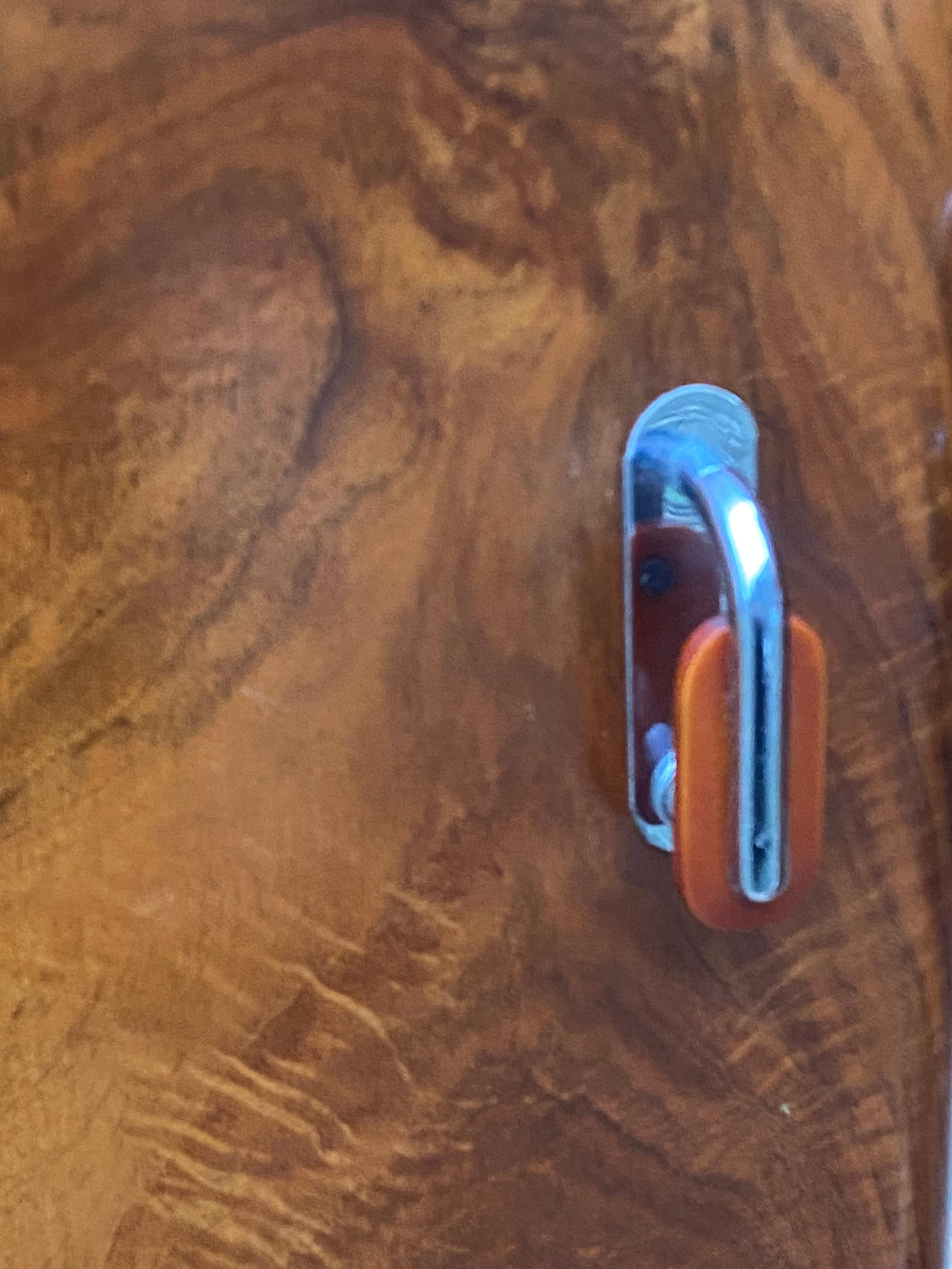 Pair of matching Art Deco Walnut Bedside Cabinets 3