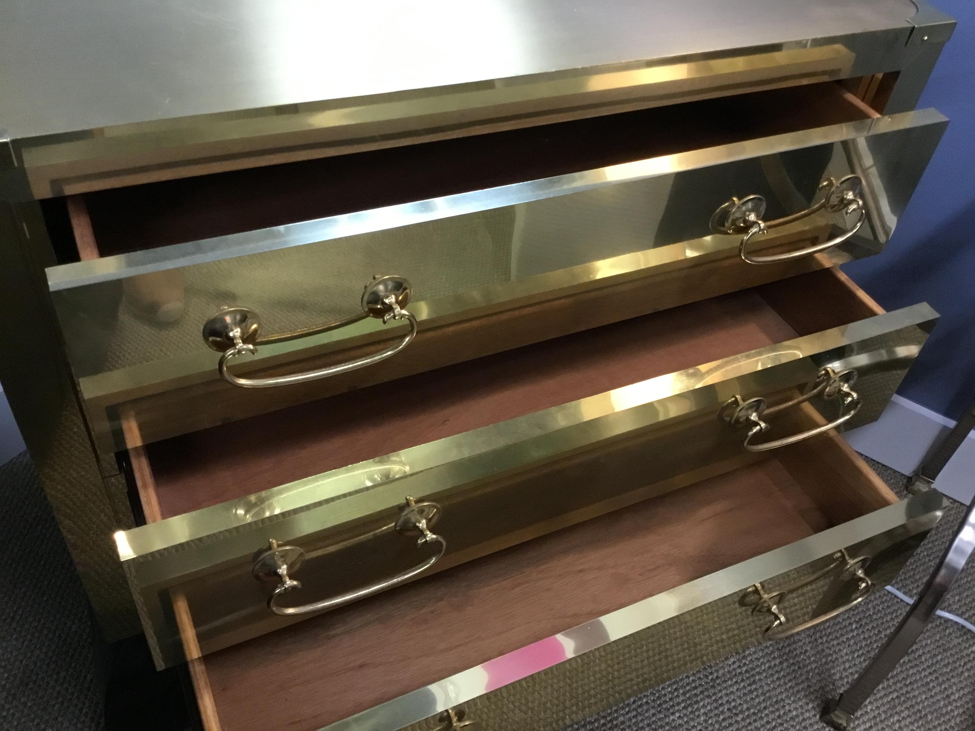 Late 20th Century Pair of Matching Brass Campaign Chests