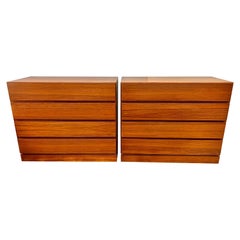 Pair of Matching Danish Modern Arne Wahl Iversen Teak Dressers Chests of Drawers