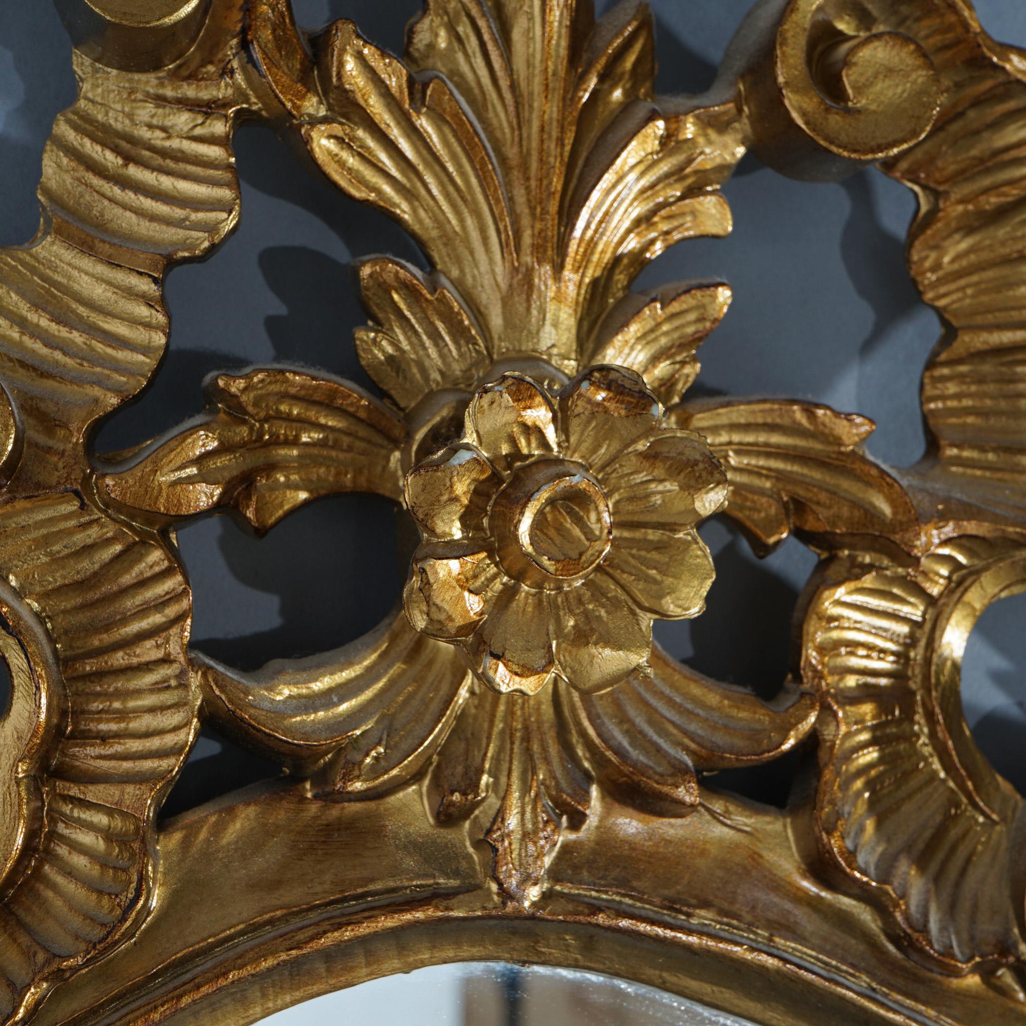 20th Century Pair of Matching French Louis XIV Style Giltwood Mirrors C1930