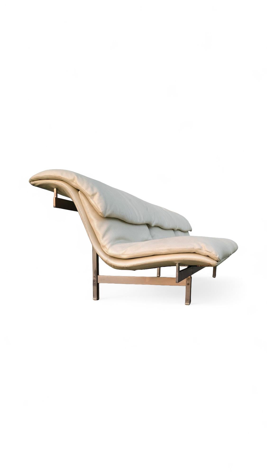 Pair of Matching Giovanni Offredi for Saporiti Leather Wave Sofas For Sale 7