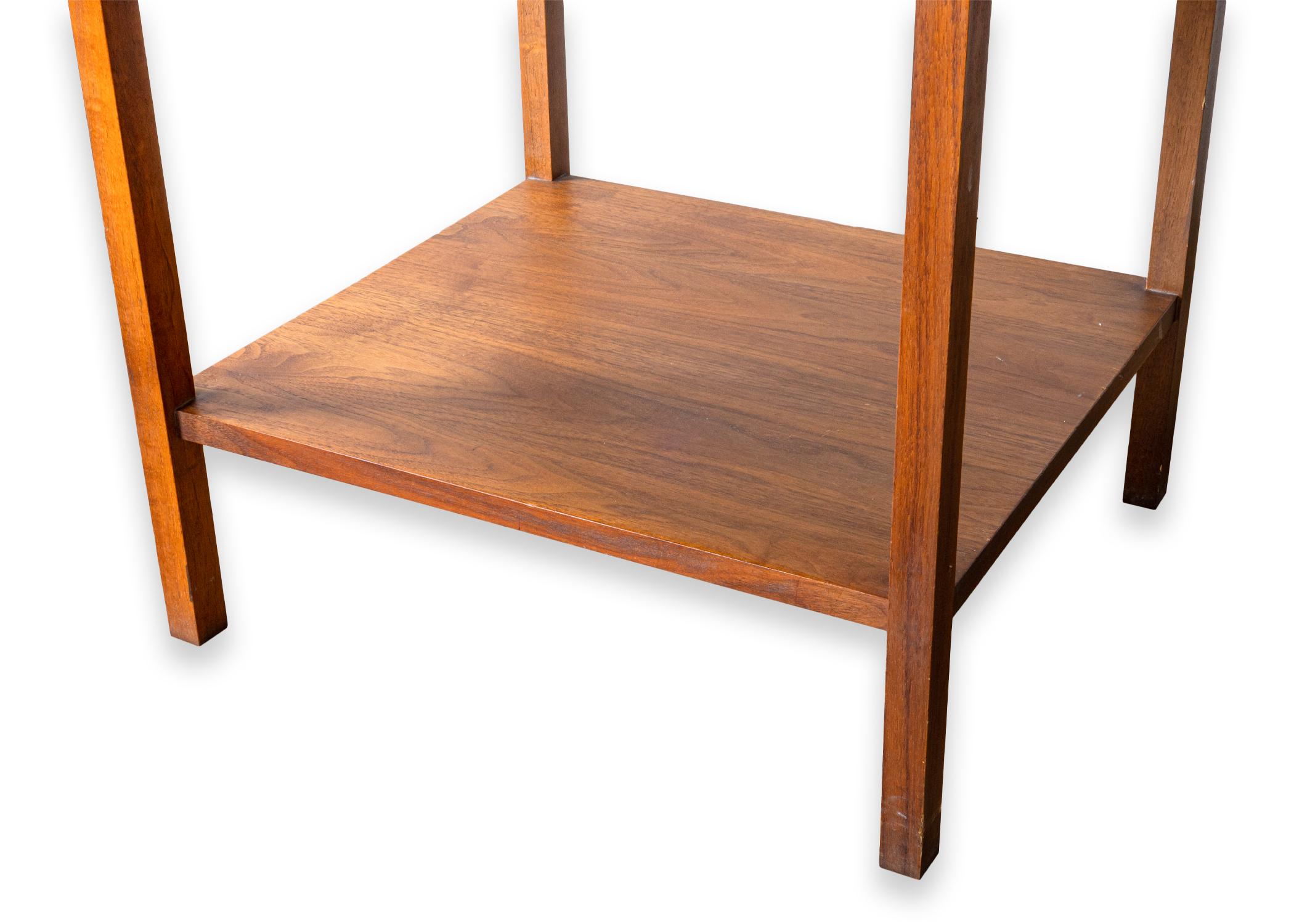 Pair of Matching Lane Altavista Walnut Wood Mid Century Modern Nightstands For Sale 1