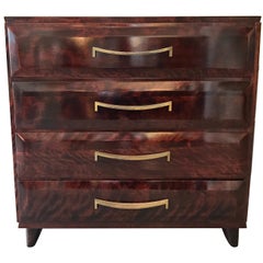 Pair of Matching Mid-Century Modern Rosewood and Mahogany Dressers Chest Drawers