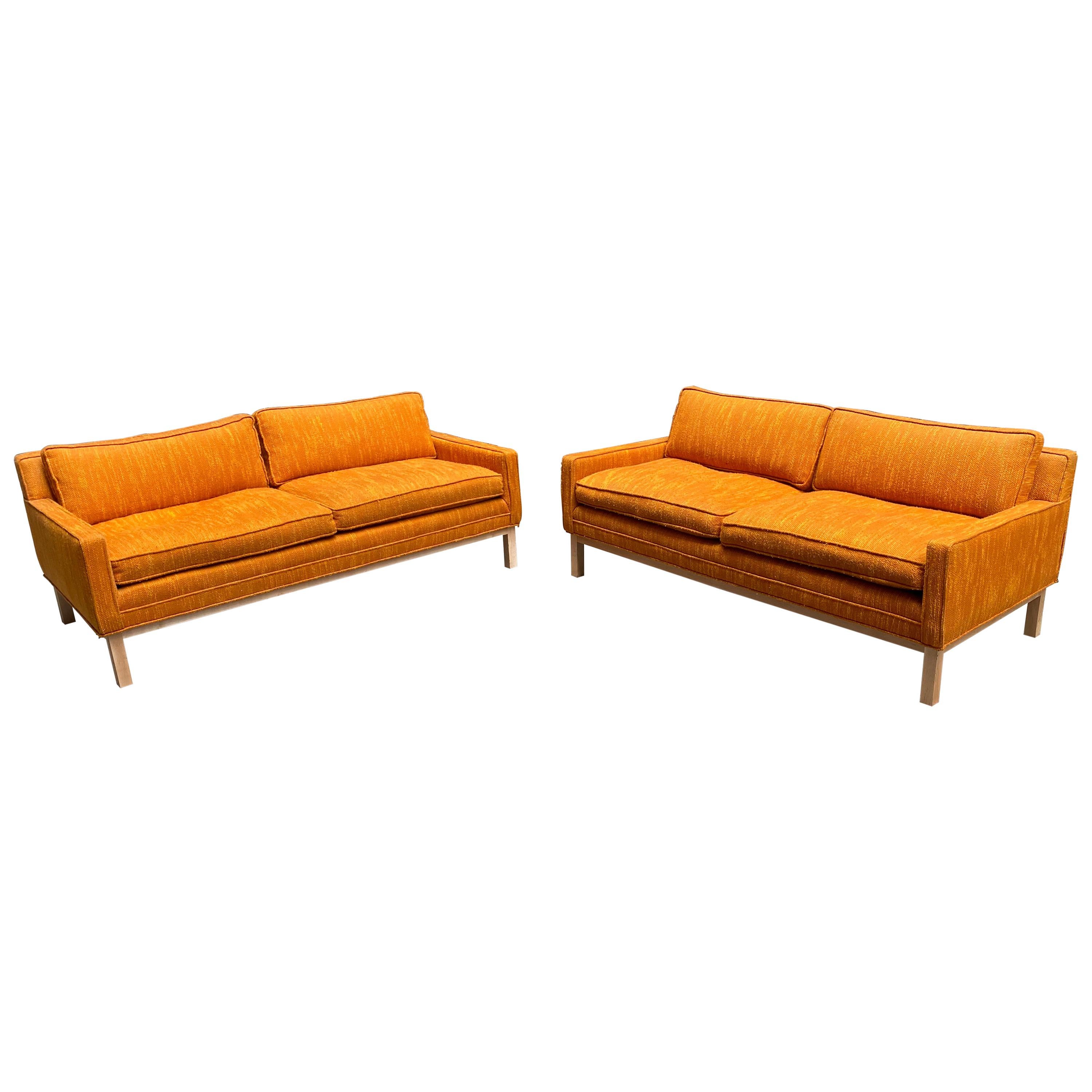 Pair of Matching MidCentury Modern Sofas For Sale at 1stDibs