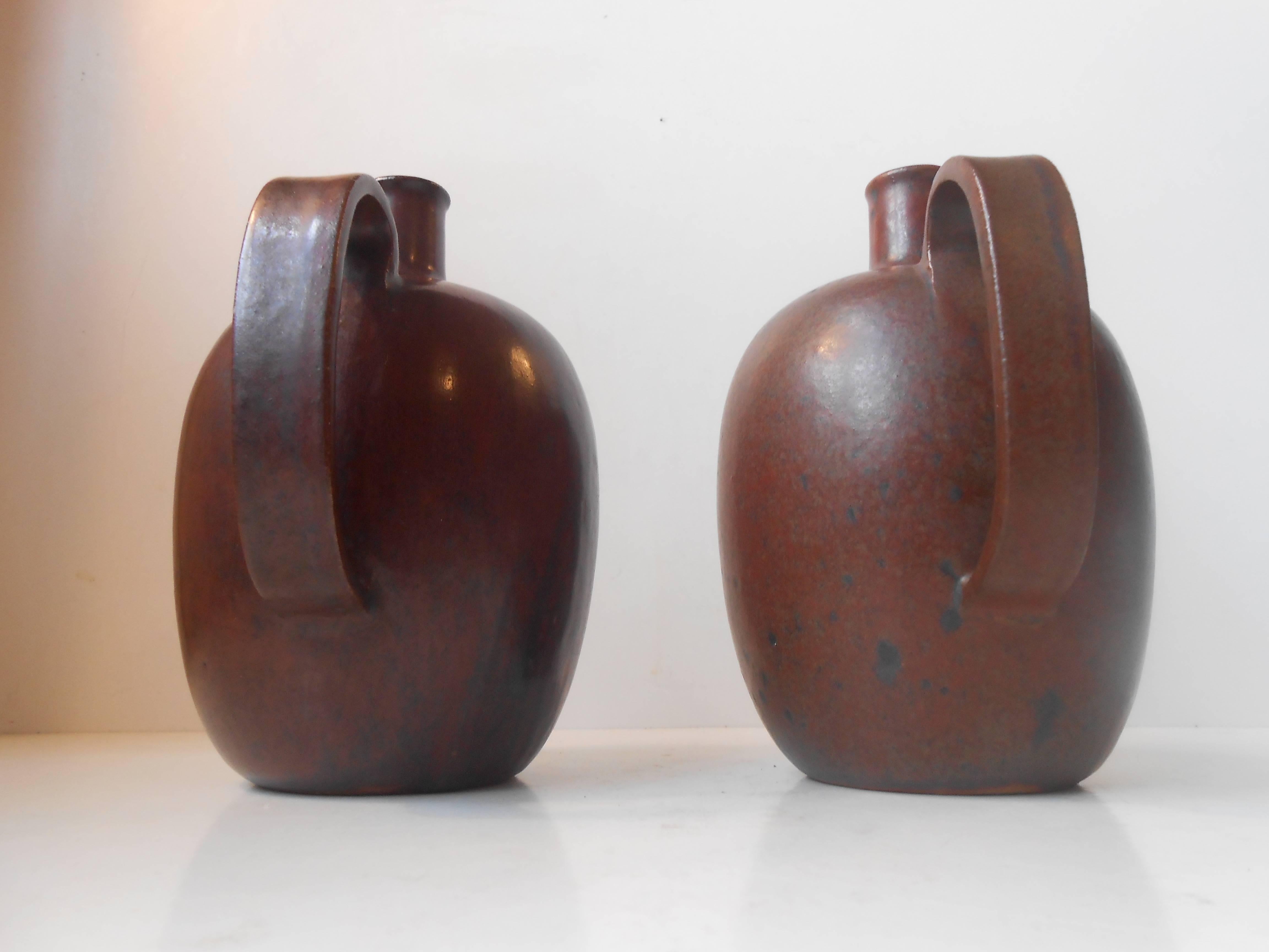 Arne Bang Glazed Stoneware Bottle Vases, 1930s For Sale 4